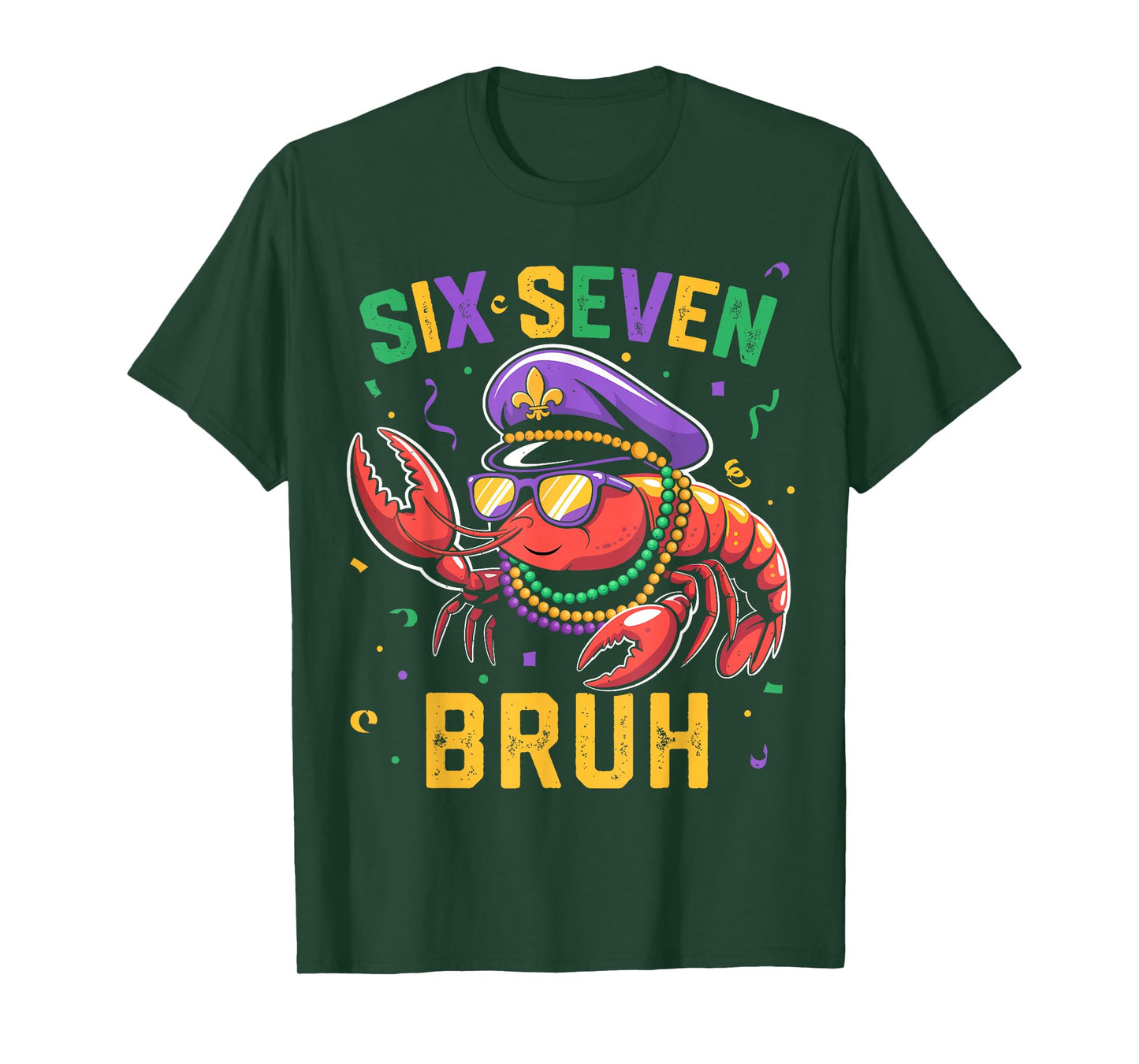 Six Seven 67 Crawfish for Kids Boys Women Men Mardi Gras T-Shirt