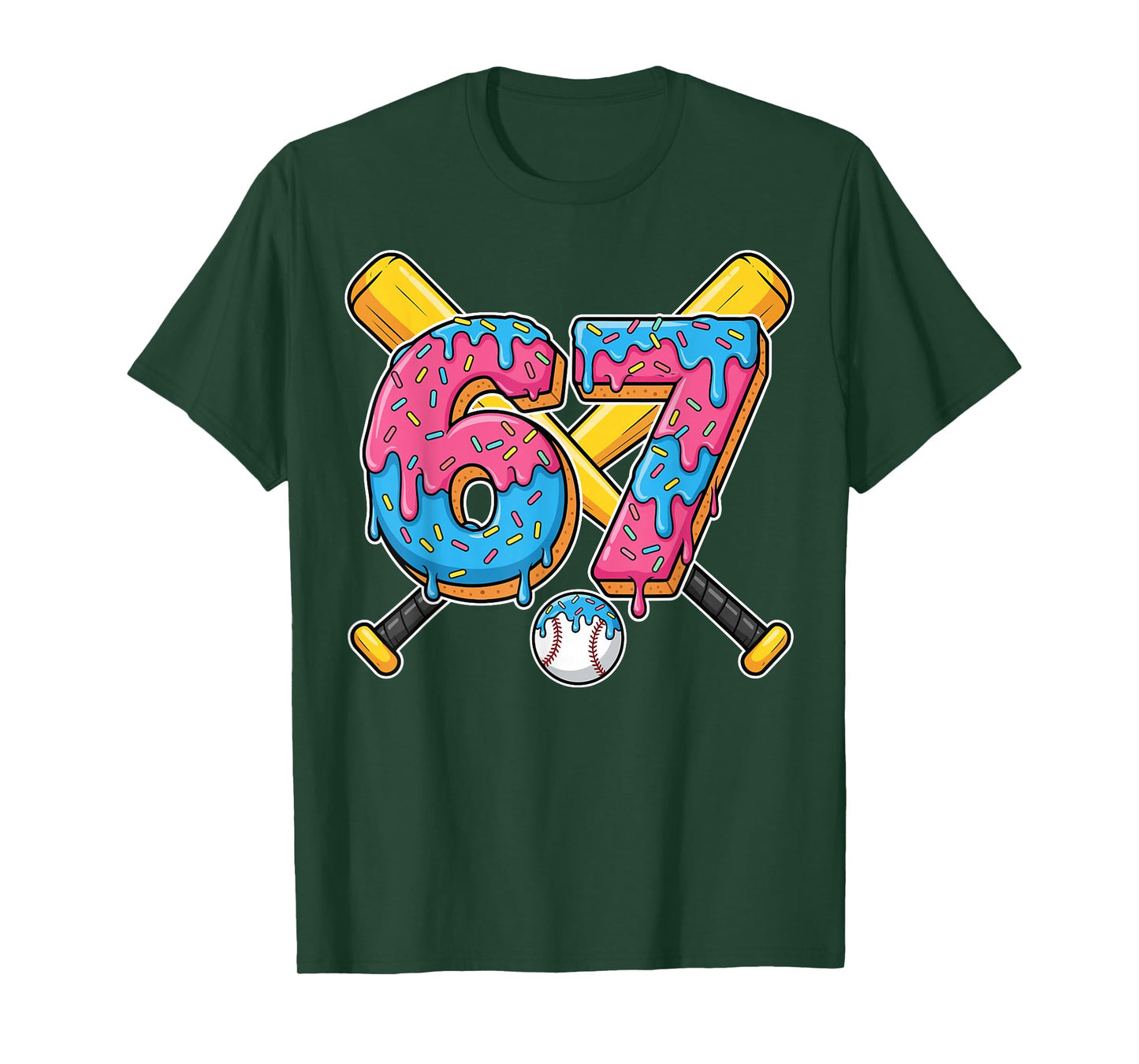 Baseball Drip Number 67 Player 67th Birthday Meme Gen Alpha T-Shirt