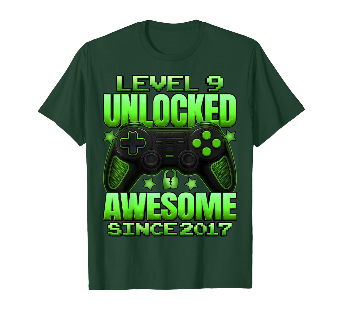 Level 9 Unlocked 9 Year Old Gifts for Boys 9th Birthday Boy T-Shirt