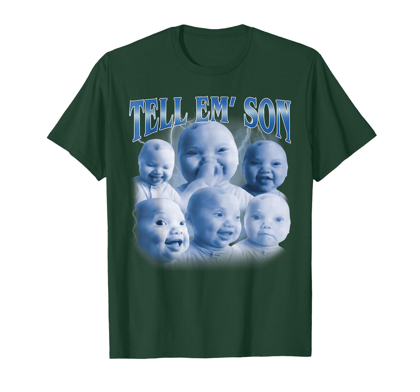 Tell 'Em Son AI Niche Baby Holding Laugh Gen Z Tuff Meme T-Shirt