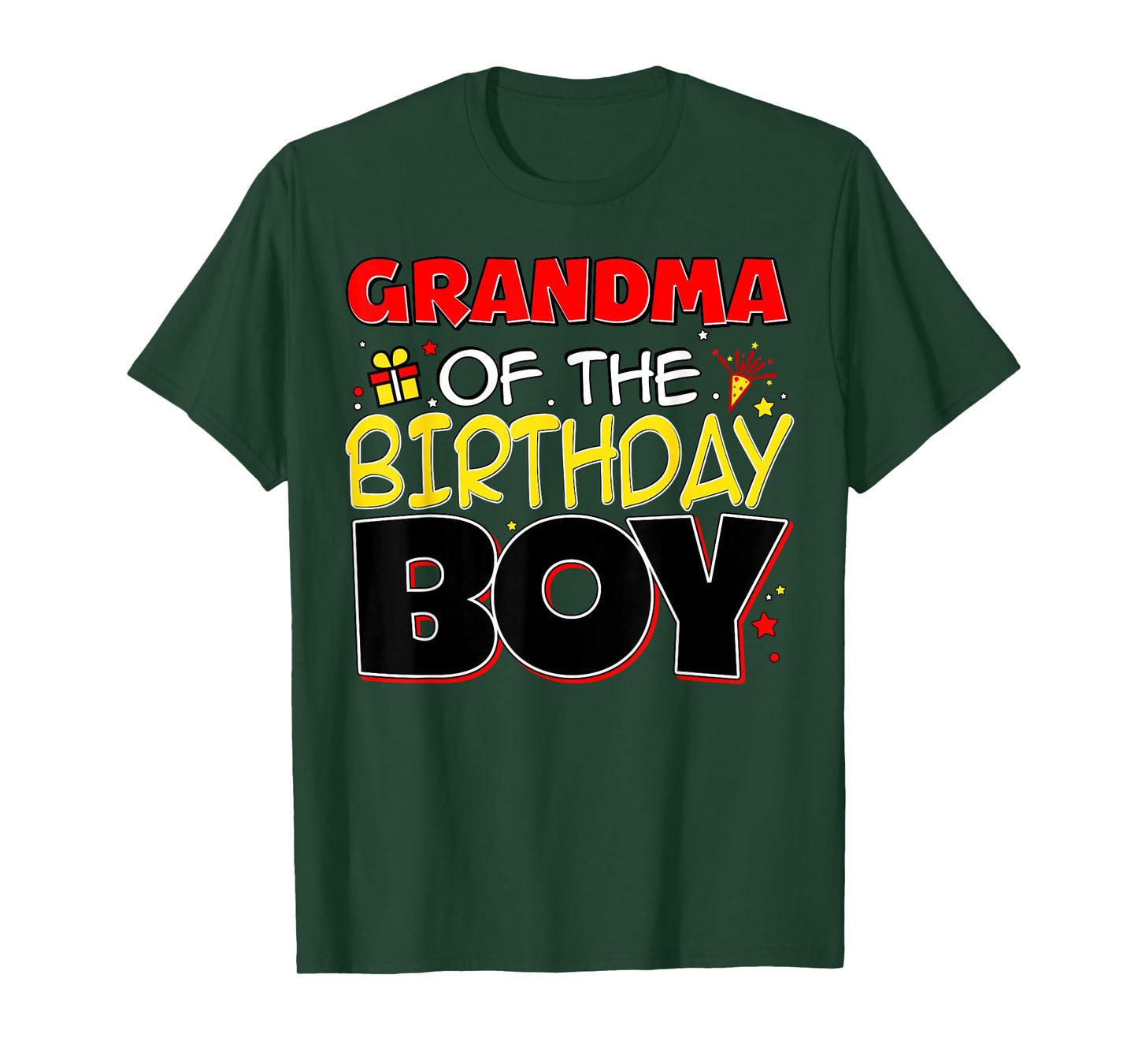 Grandma Of The Birthday Boy Family Party Birthday Outfit T-Shirt
