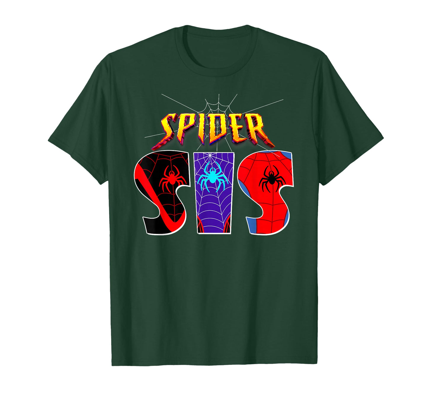 Spider SIS Sister Family Birthday Spider Halloween Costumes T-Shirt