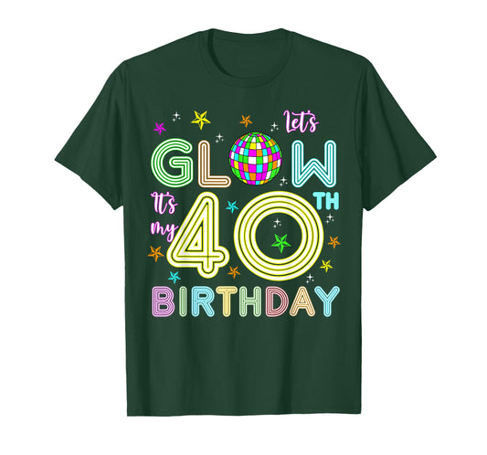 It's My 40th Birthday Glowing 80s 40 Year Old T-Shirt
