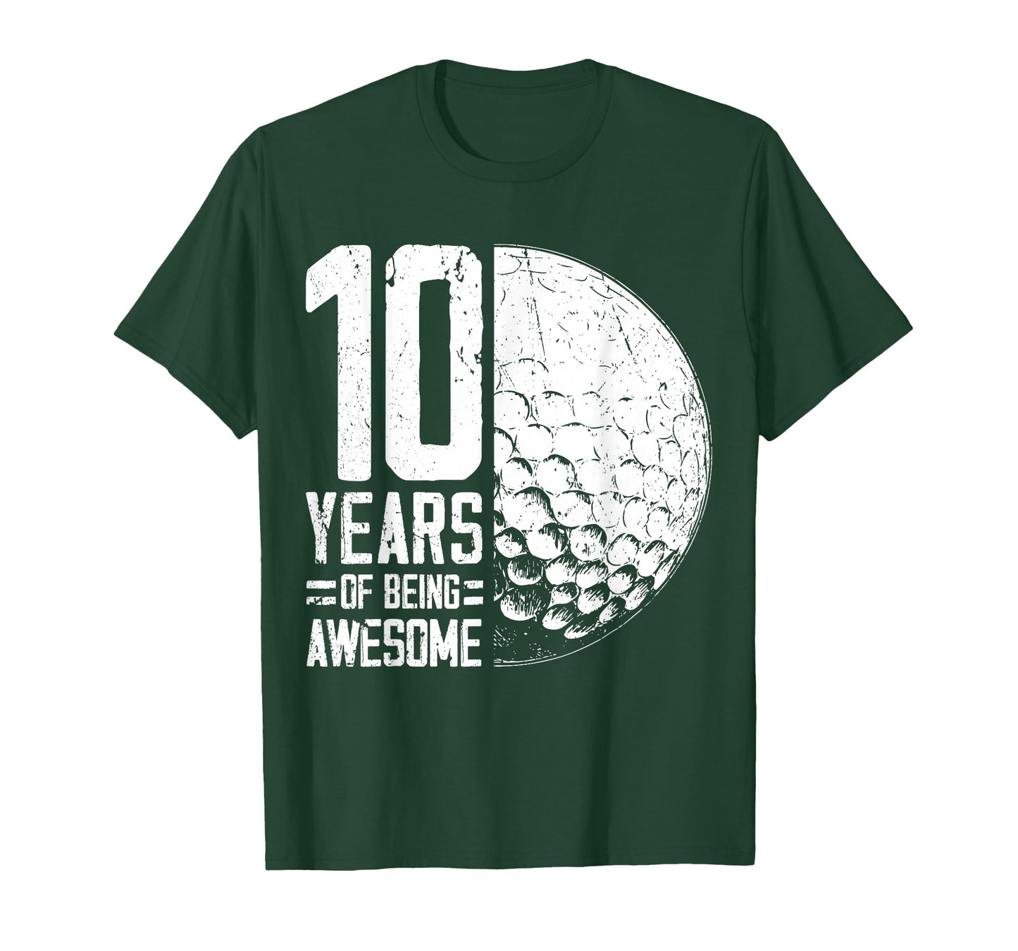 10th Birthday Boys Golf Player Golf 10 Years Old T-Shirt