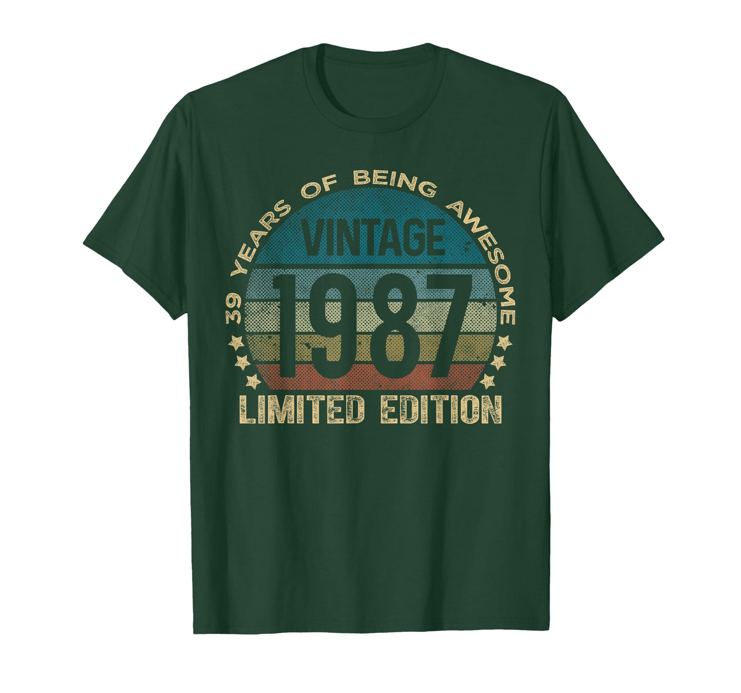 39 Year Old Gifts Vintage 1987 Limited Edition 39th Birthday T-Shirt