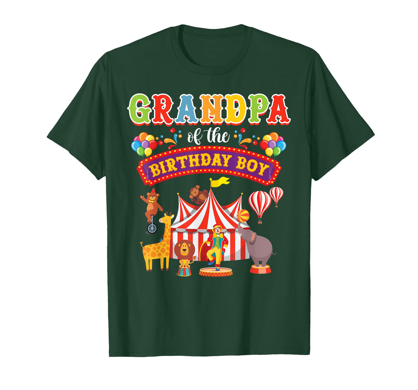 Grandpa Of The Birthday Boy Carnival Circus 1st Birthday T-Shirt