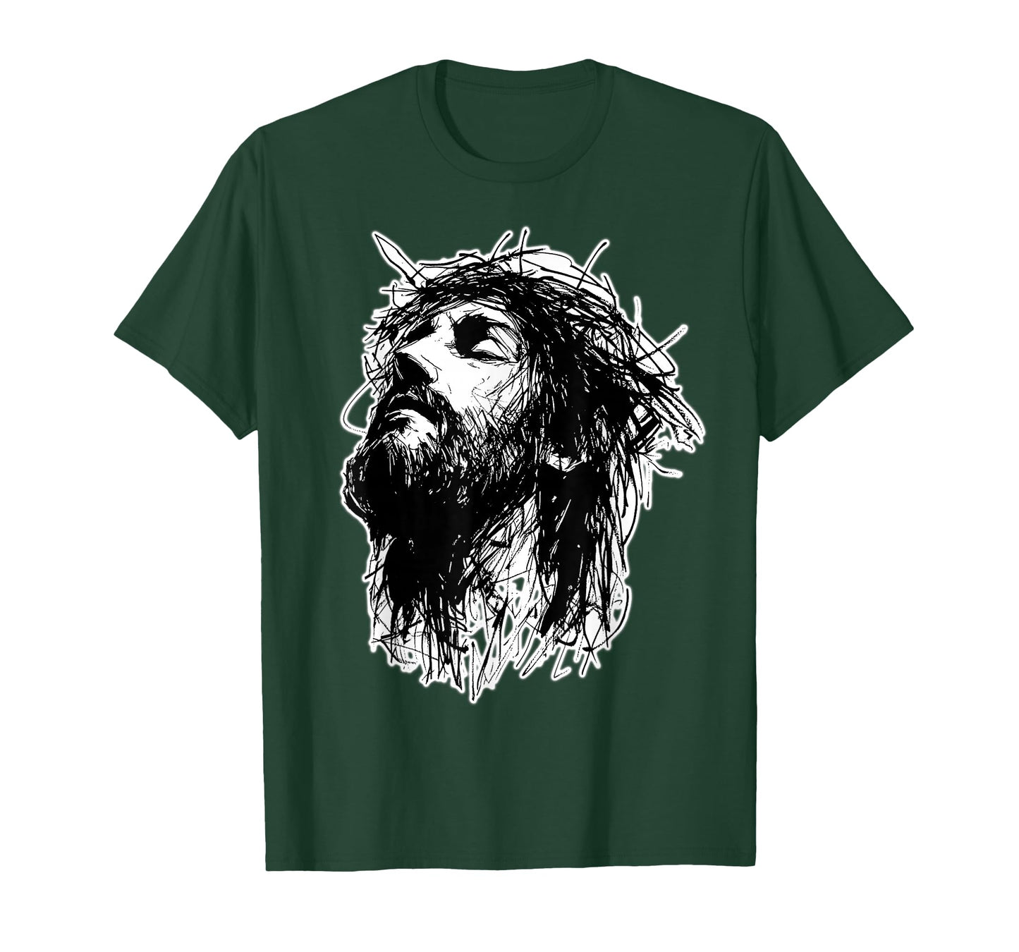 Jesus Christ Crown of Thorns Sketch T-Shirt