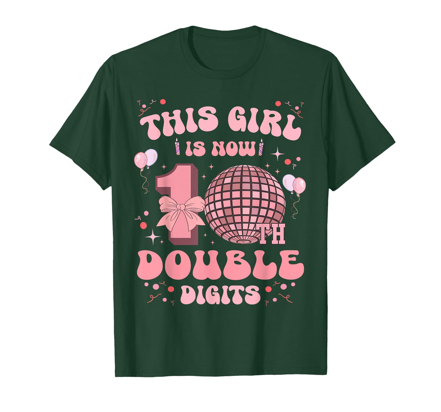 This Girl is Now 10 Double Digits 10th Birthday 10 Year Old T-Shirt