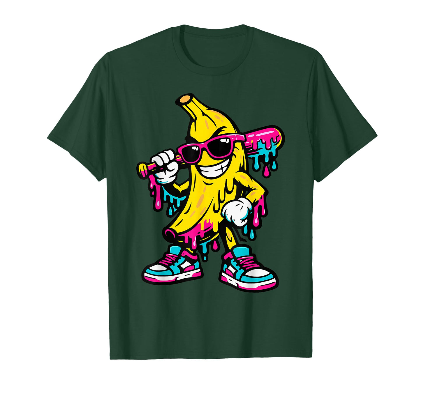 Funny Banana Baseball Drip T-Shirt