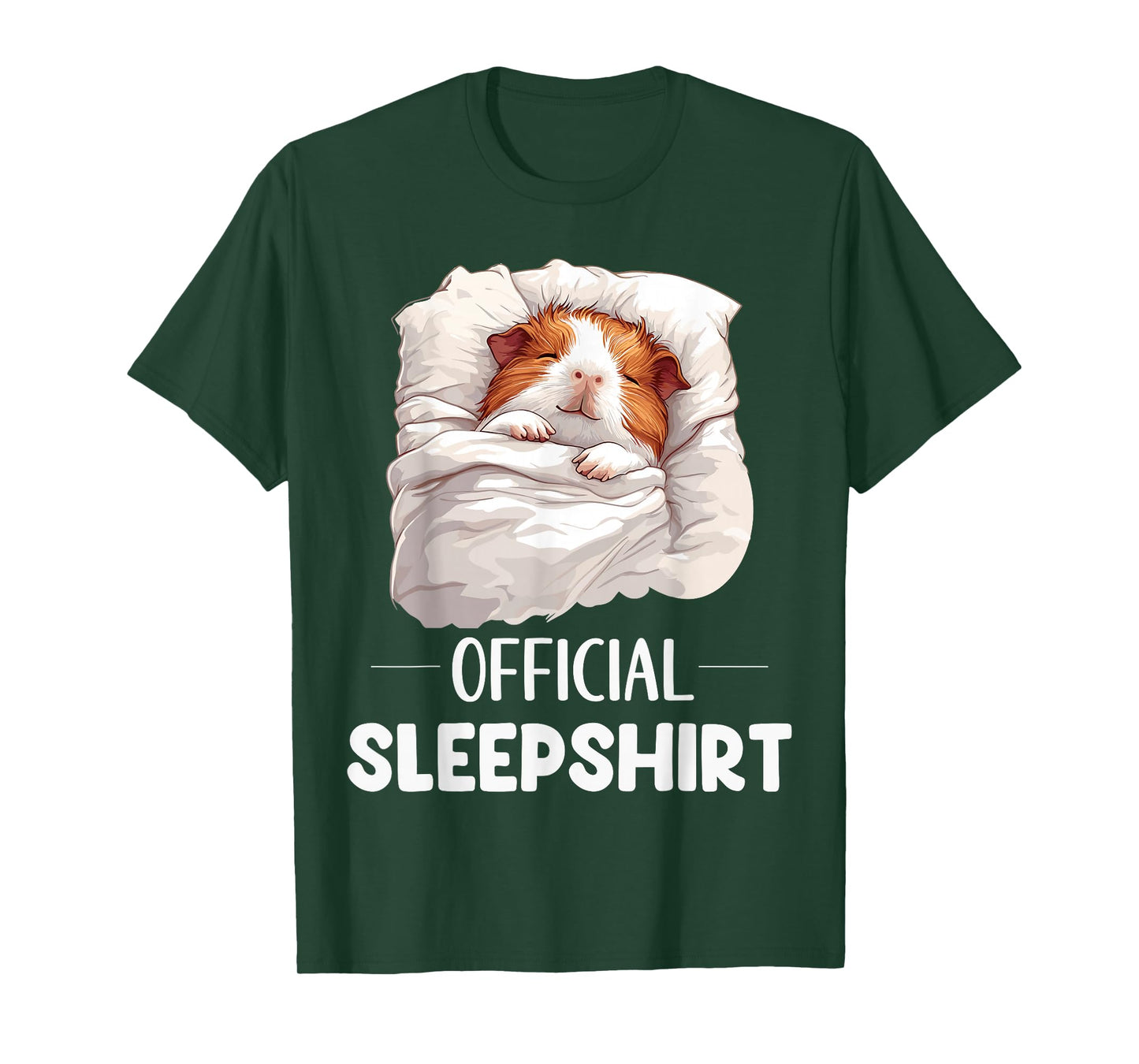 Official Sleepshirt Sleeping Guinea Pig Animal Lovers Pajama T-Shirt