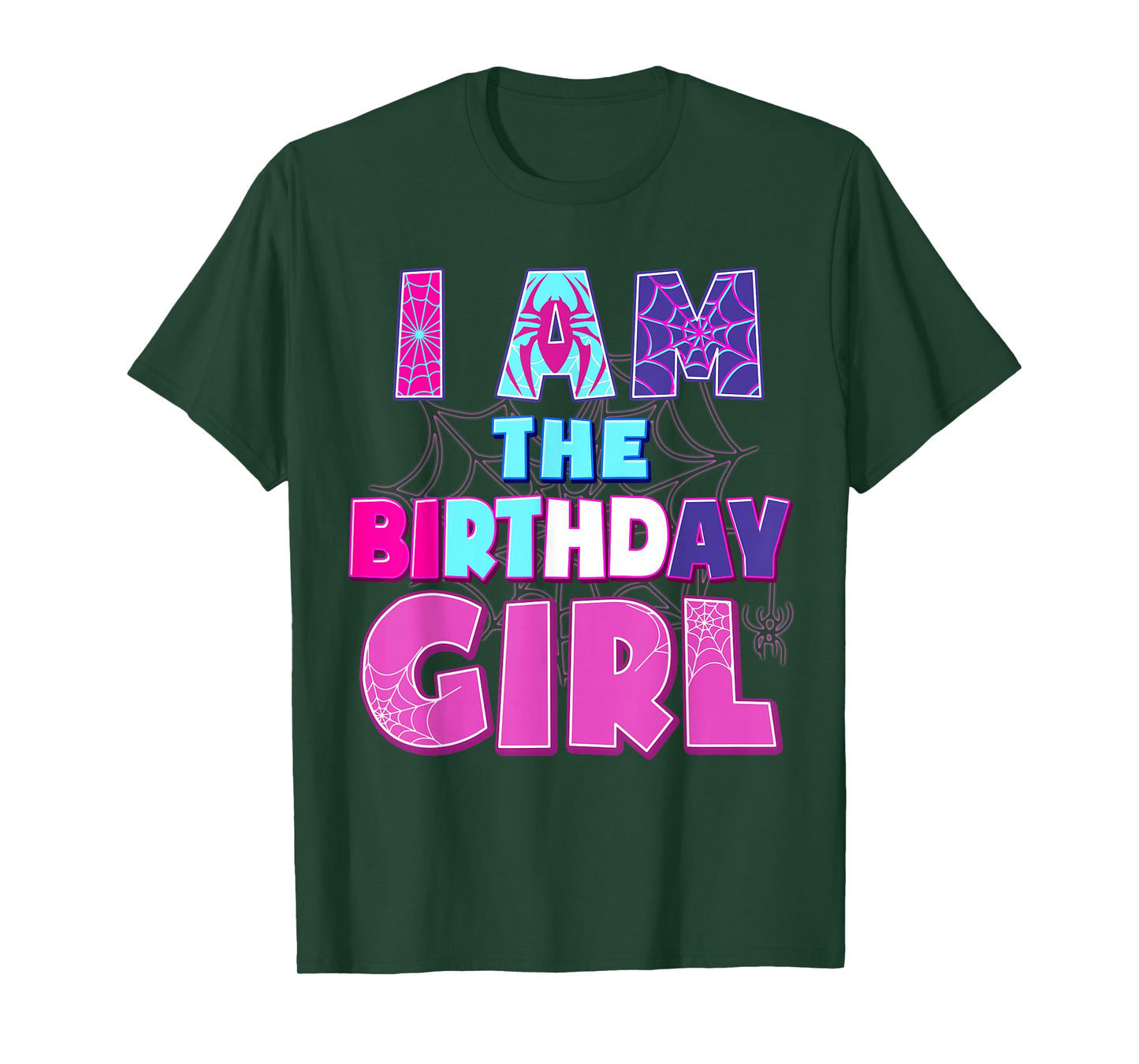 Birthday Girl I'm The Birthday Girl Spider Birthday Party T-Shirt