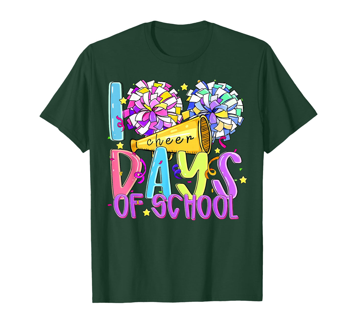 100 Days of School Cheer Teachers Kids 100th Day of School T-Shirt