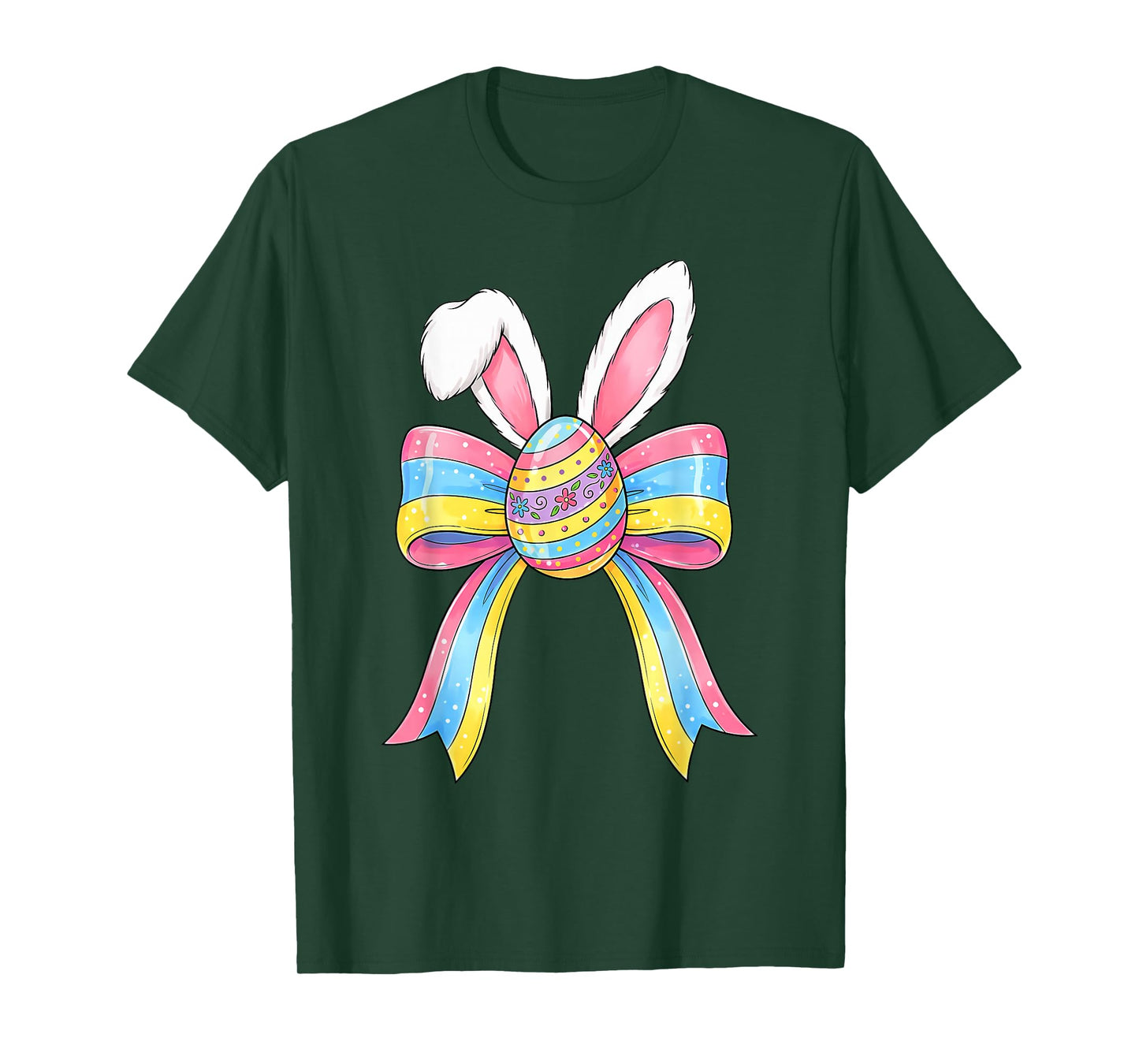 Girls Easter Cute Coquette Bow Egg Easter Kids Girls Women T-Shirt