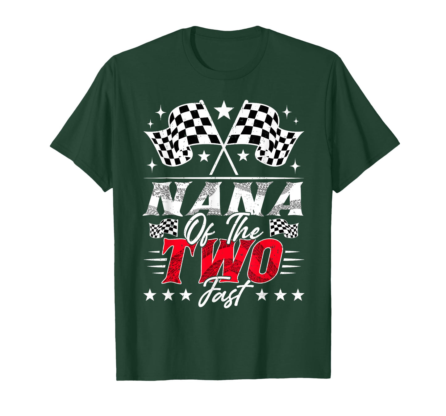 Nana Of The Two Fast Second Birthday Racing Car Family T-Shirt