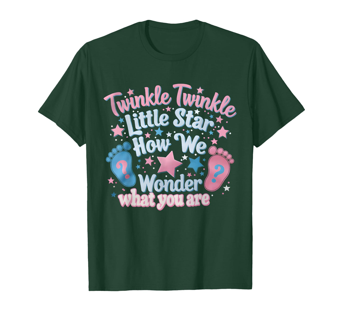Twinkle Twinkle Little Star Gender Reveal Baby Shower T-Shirt