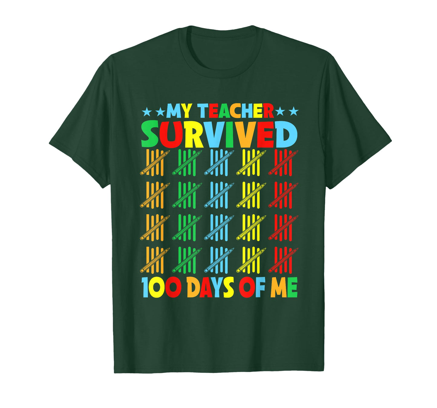 My Teacher Survived 100 Days of Me 100th Day School T-Shirt