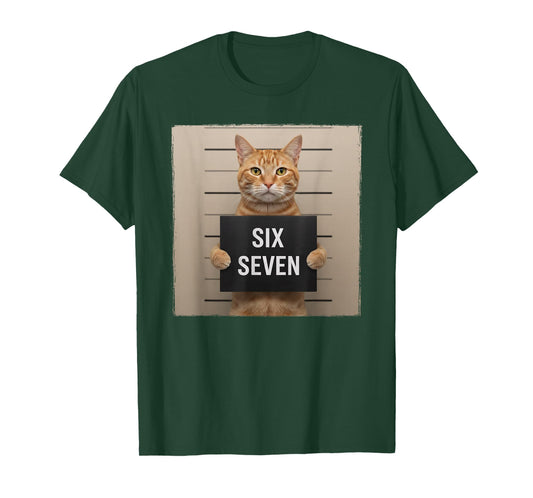 Funny Cat Mugshot Meme 67 Six Seven T-Shirt