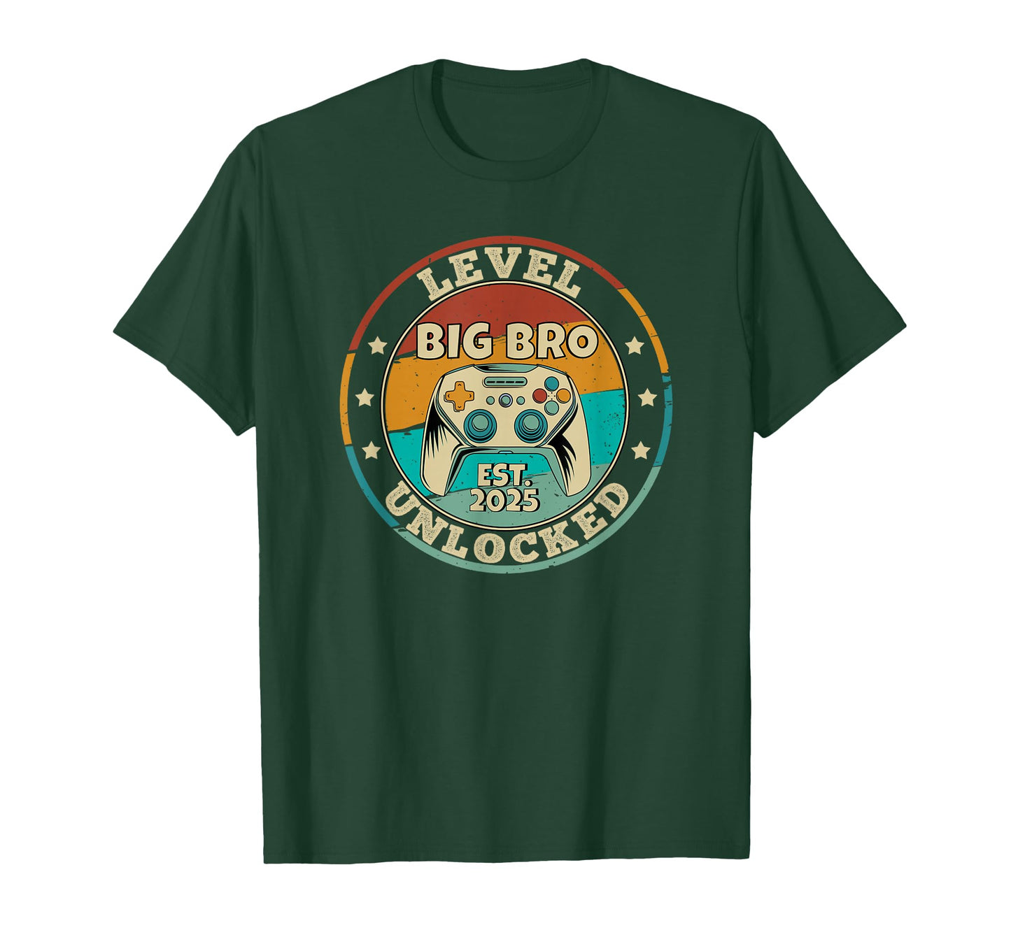 Leveling Up To Big Brother 2025 Level Unlocked Video Gamer T-Shirt