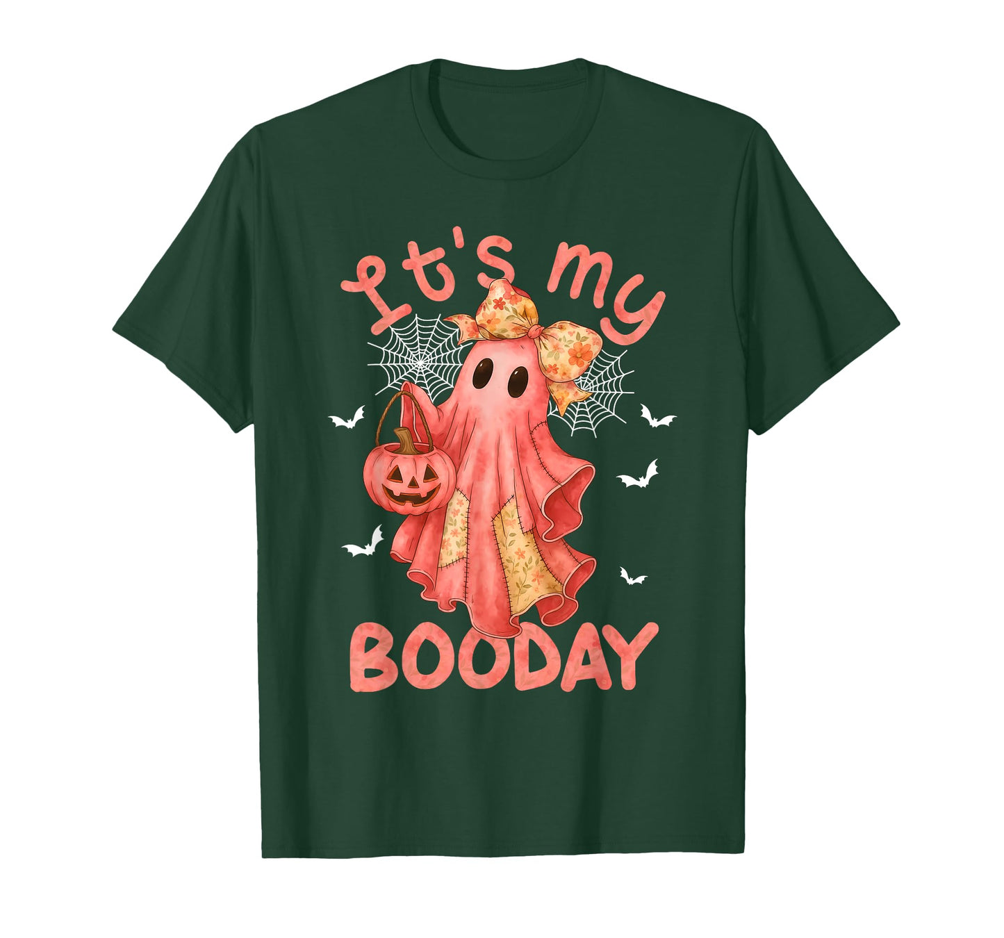 Its My Boo Day Halloween Pink Denim Birthday Ghost for Girl T-Shirt