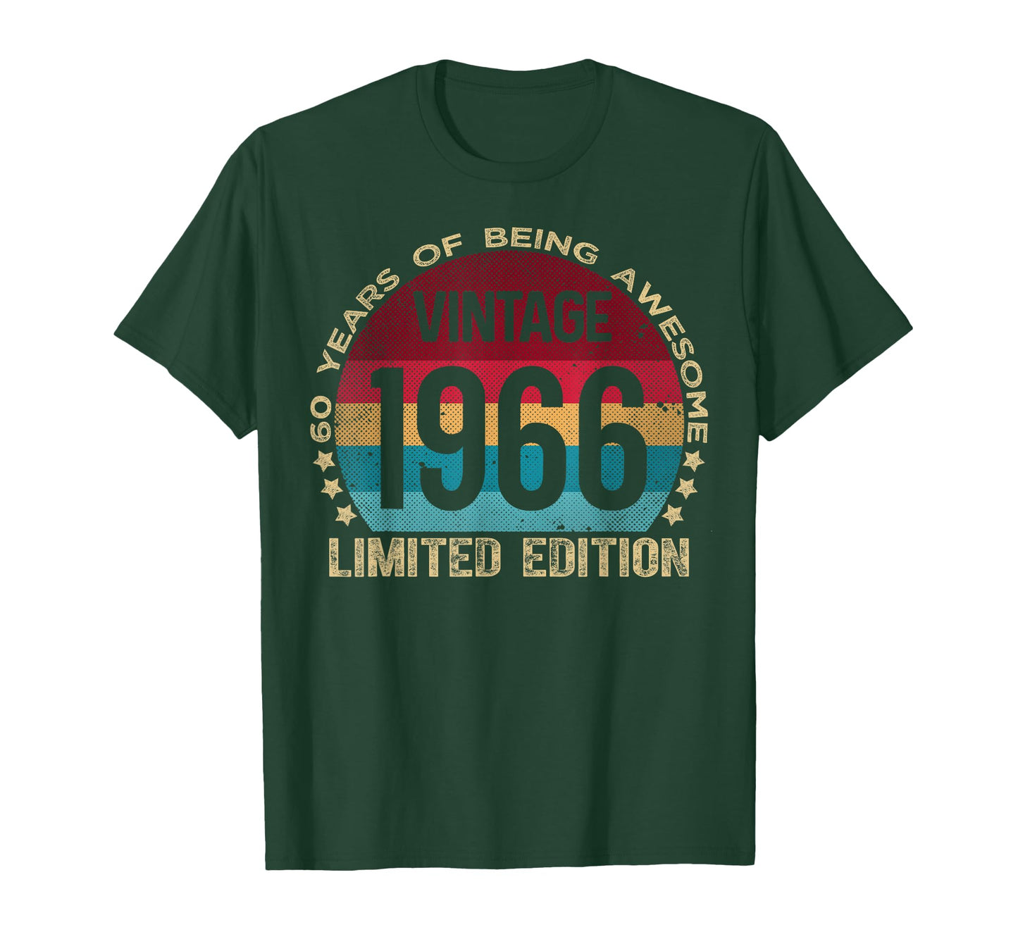 60 Year Old Gifts Vintage 1966 Limited Edition 60th Birthday T-Shirt