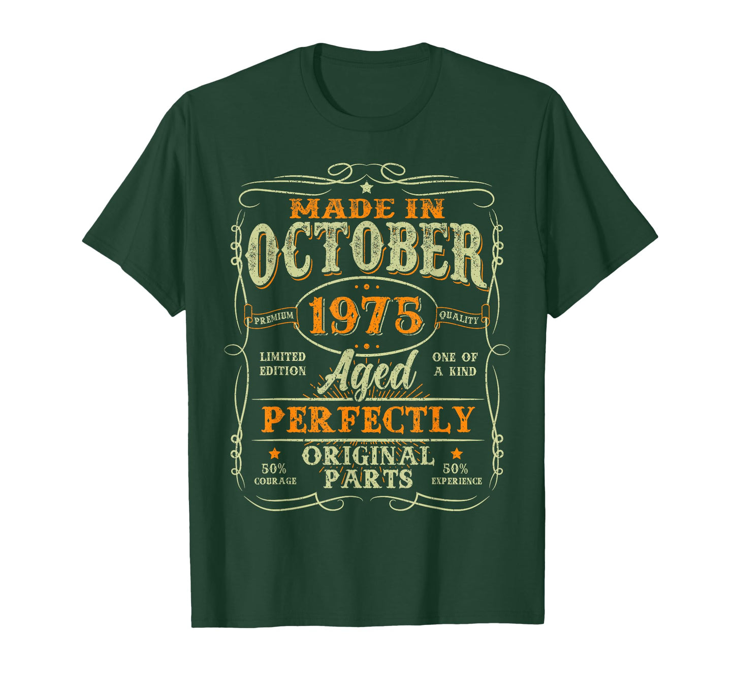 50 Years Old Vintage Made In October 1975 50th Birthday Men T-Shirt