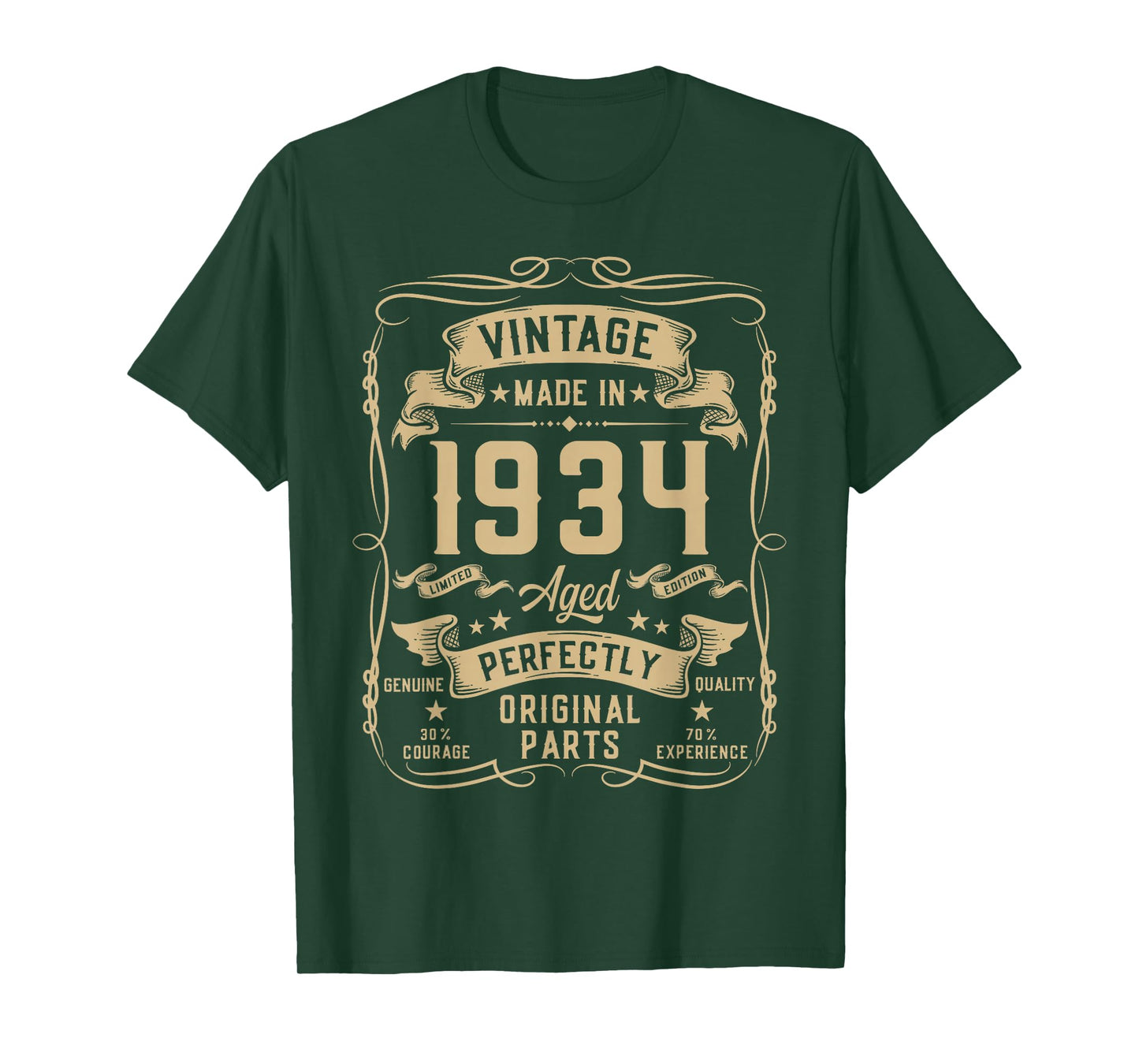 Vintage 1934 92yr 92nd Birthday Gifts for Men 92 Years Old T-Shirt