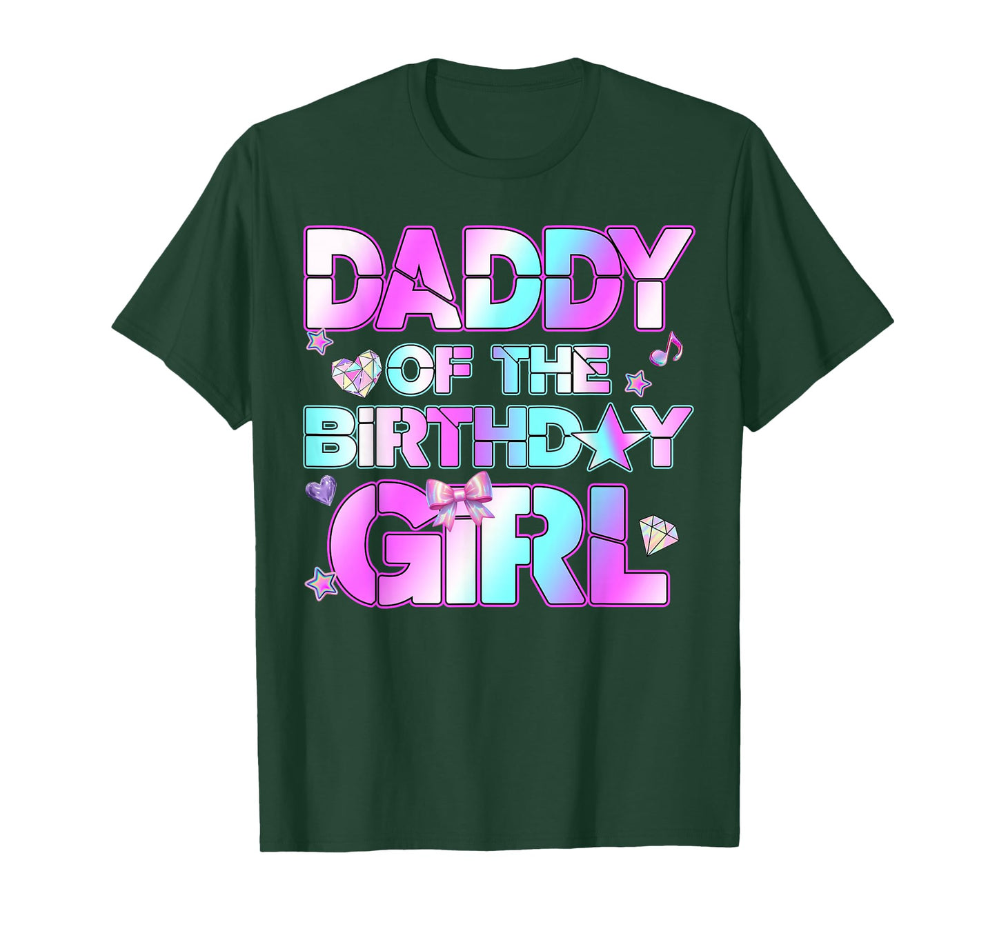 Daddy The Birthday Girl Kpop Family Birthday Party Girls T-Shirt