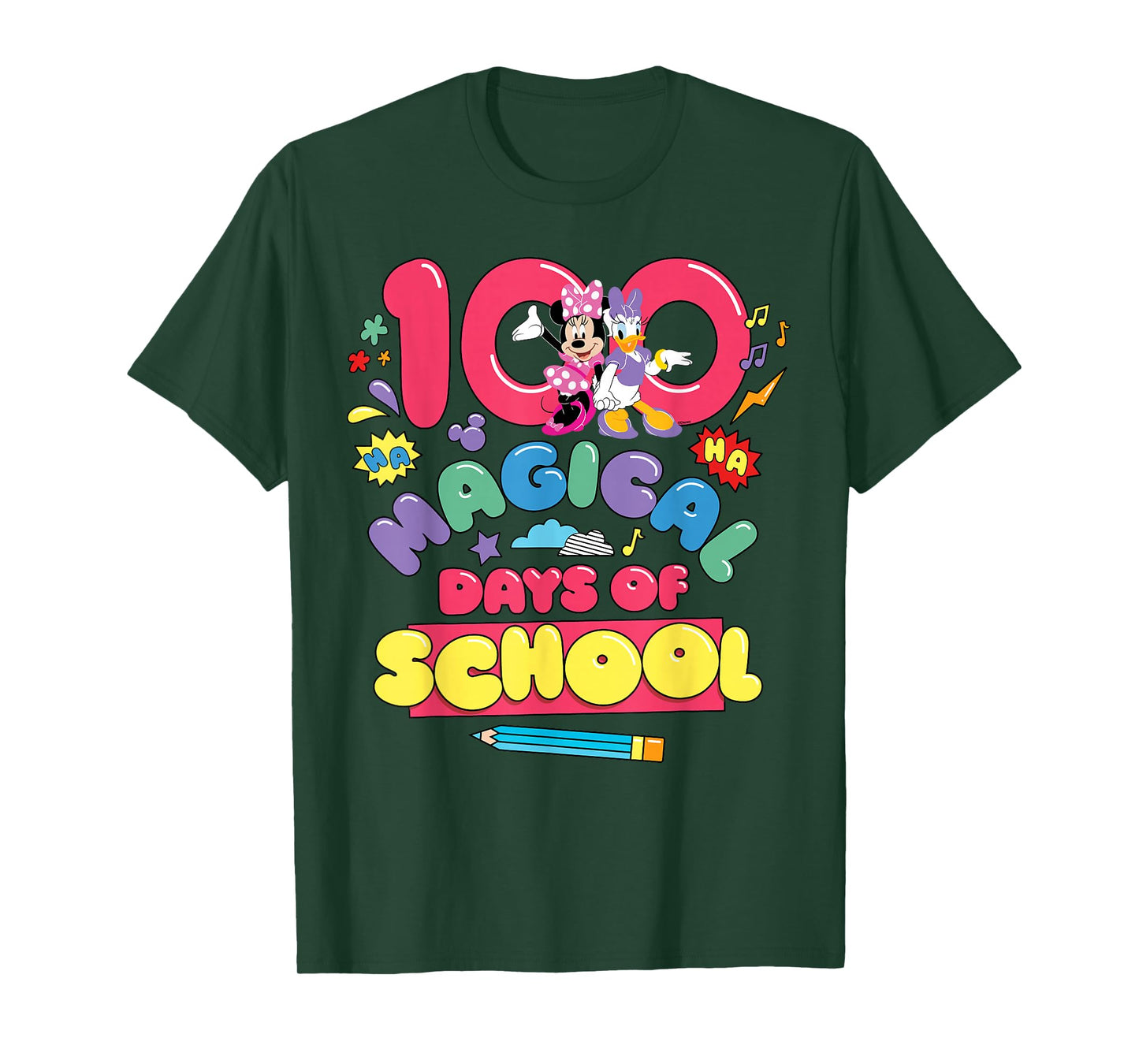 Disney Minnie & Daisy 100 Magical Days of School 100th Day T-Shirt
