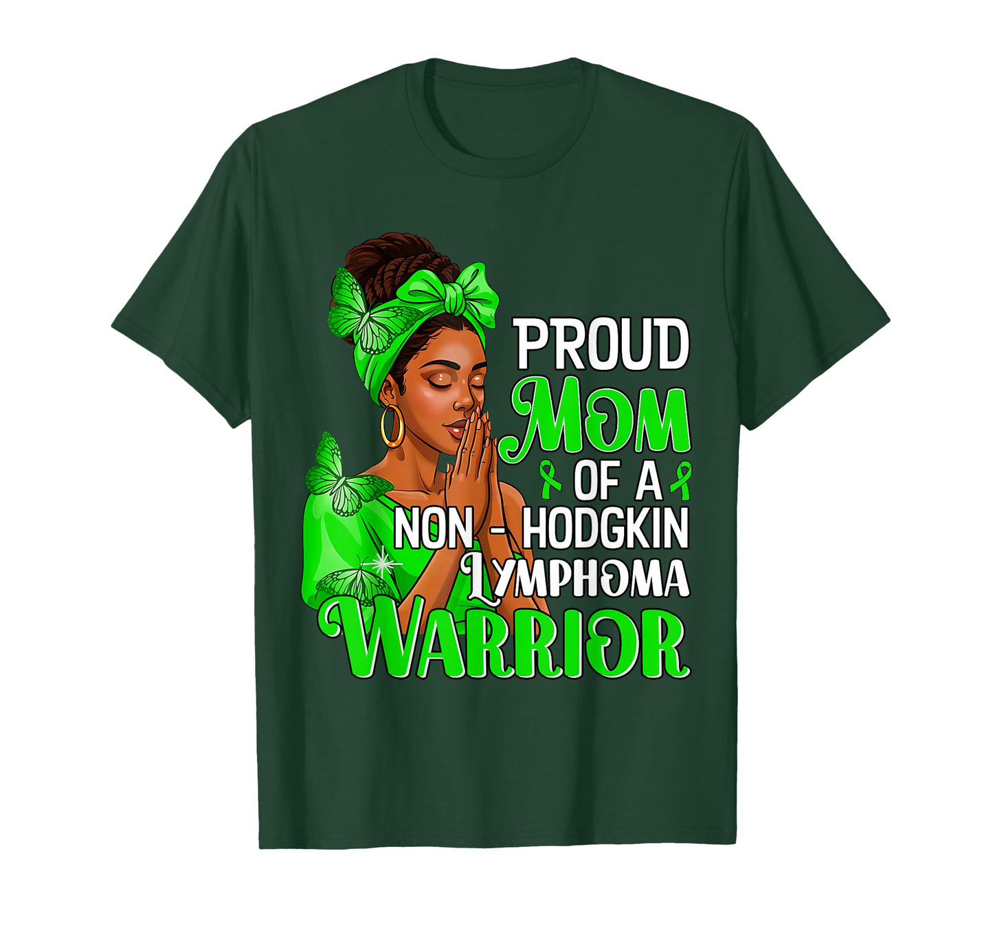 Proud Mom of A Non Hodgkin Lymphoma Warrior Cancer Awareness T-Shirt