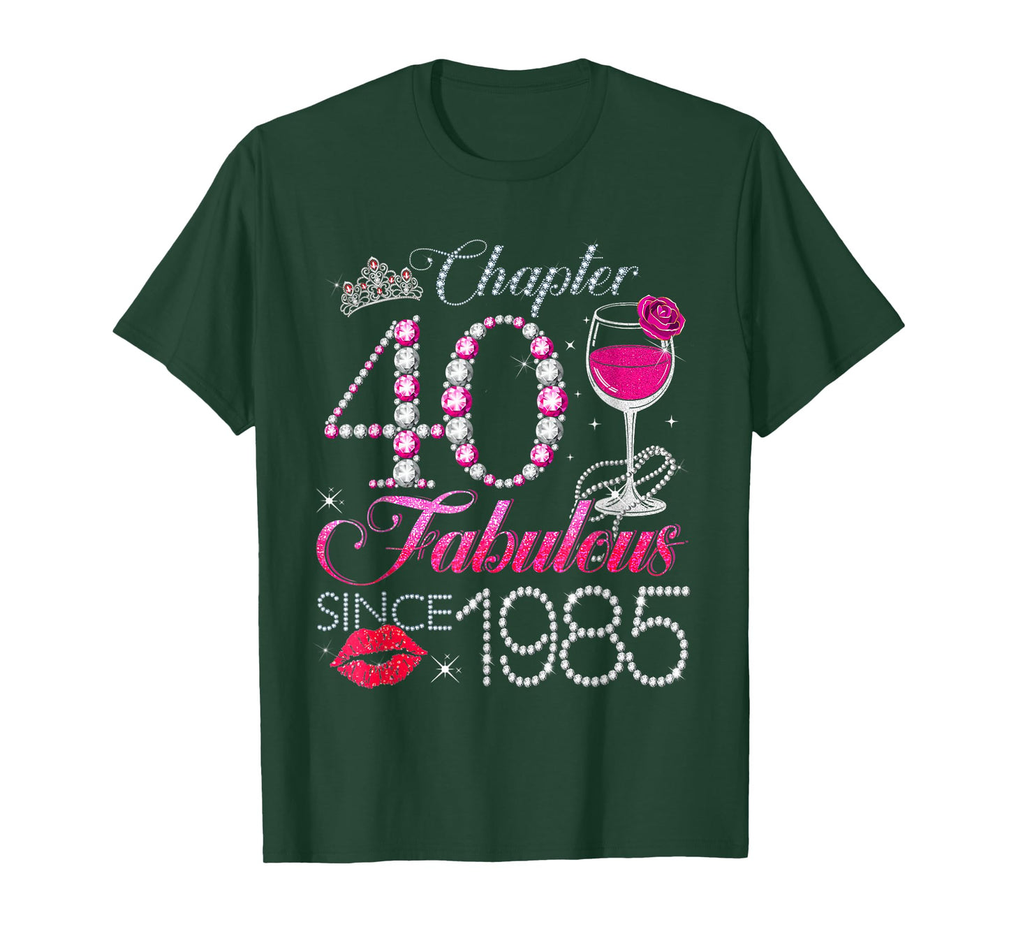 Chapter 40 Fabulous Since 1985 40th Birthday Queen Diamond T-Shirt