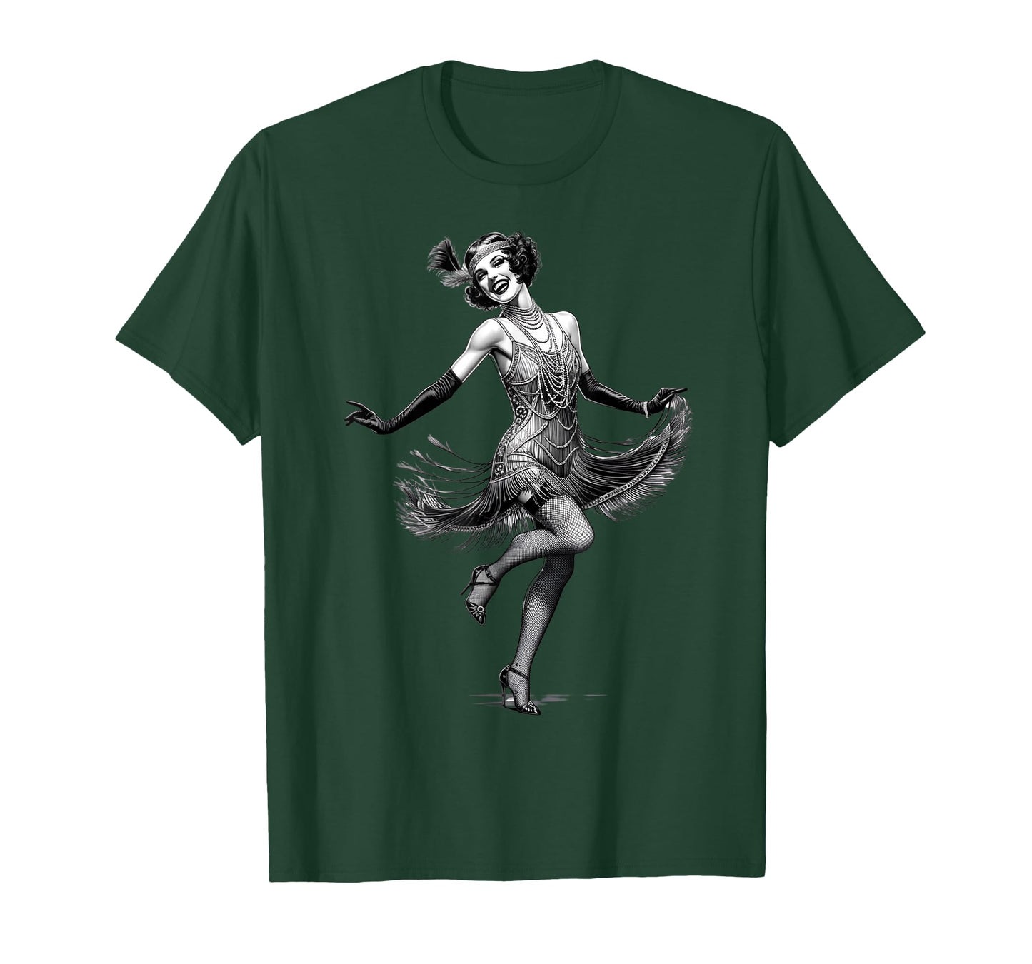 ROARING 1920's Great, Gatsby Glamorous Woman Flapper T-Shirt