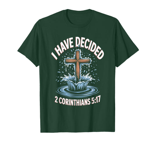 Decided Jesus Water Baptism Christian Baptized T-Shirt