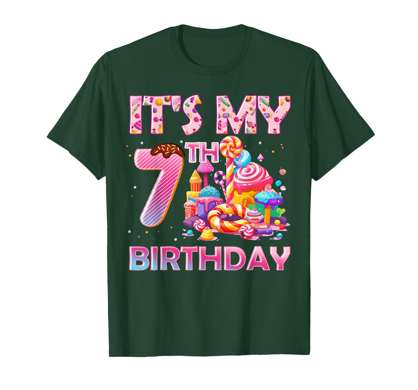 It’s My 7th Birthday Sweet Candy 7 Years Old T-Shirt