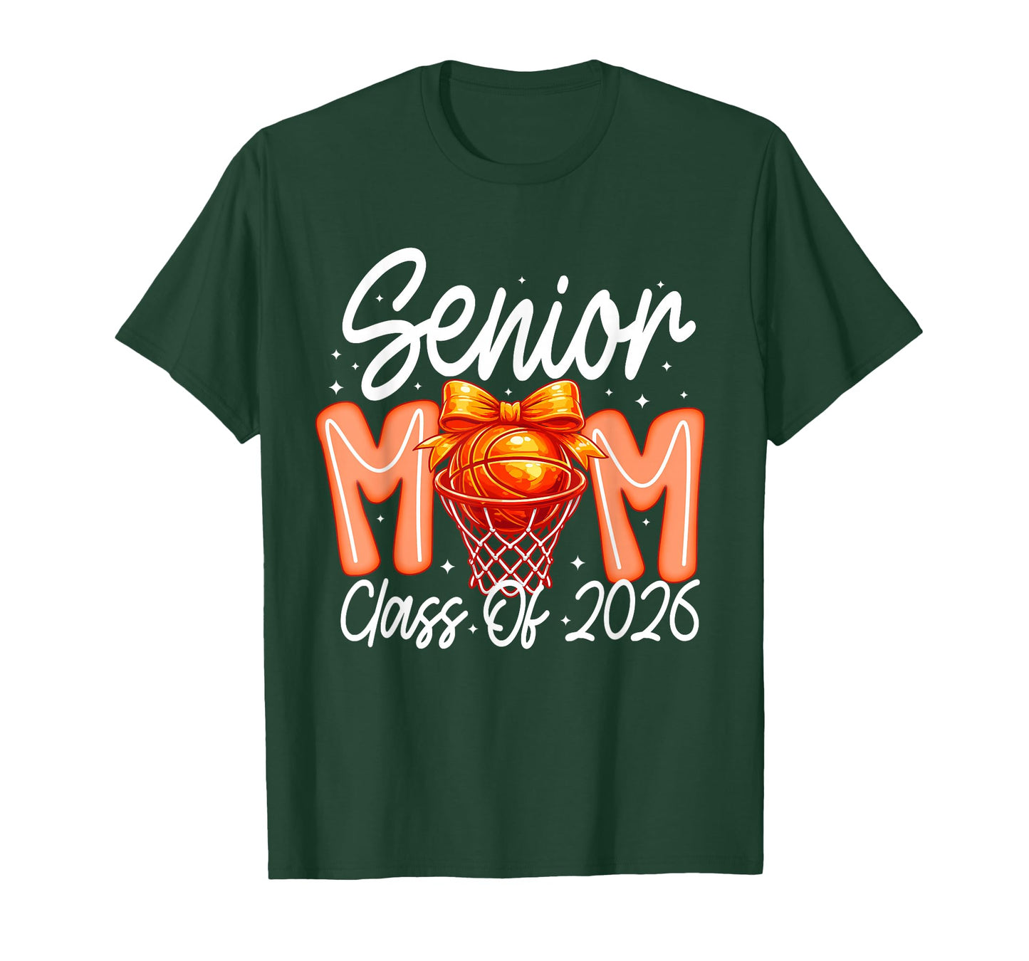 Senior Mom Class of 2026 Basketball Mom Graduation T-Shirt