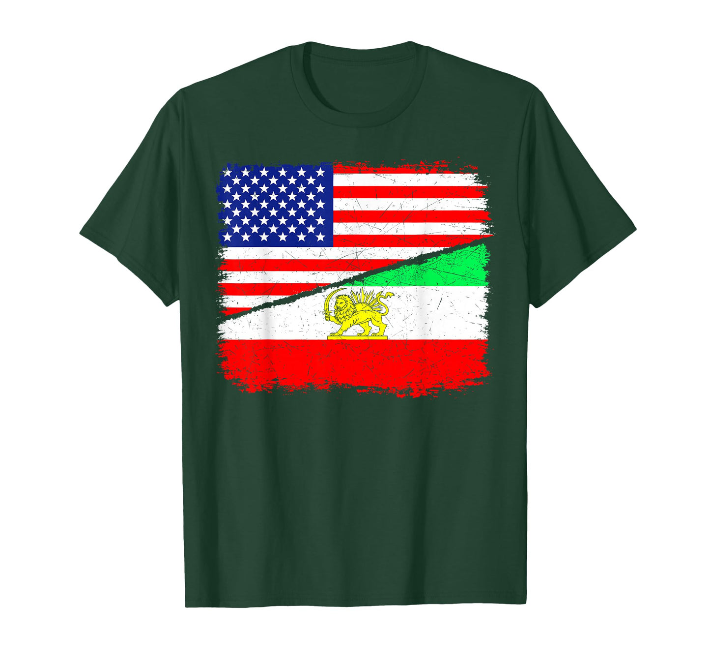 Persian American Flag USA Persia Roots Heritage T-Shirt