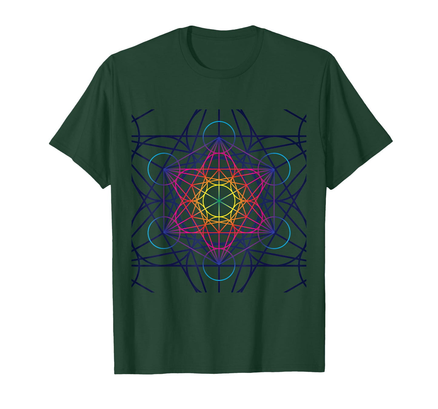 Cool Mandala Sacred Geometry Metatrons Cube Design T-Shirt