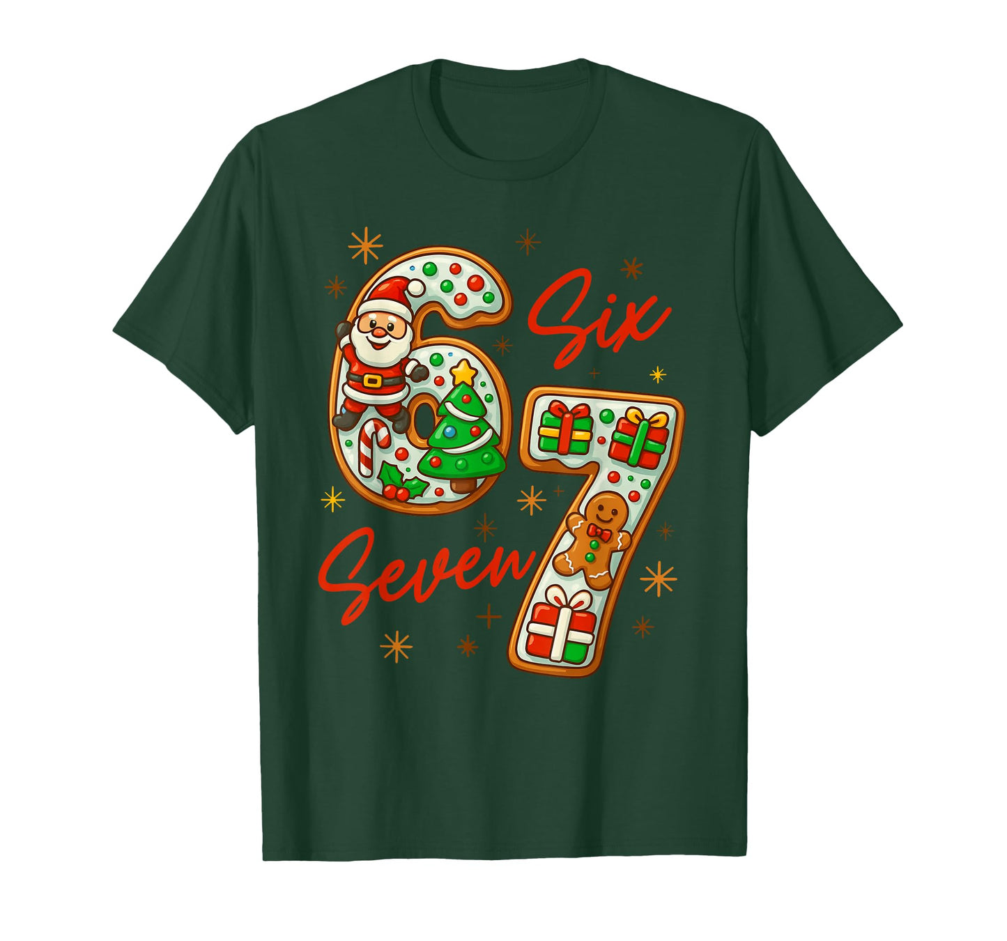 67 Christmas Trending Meme Saying 6 7 Meme Costume Xmas T-Shirt