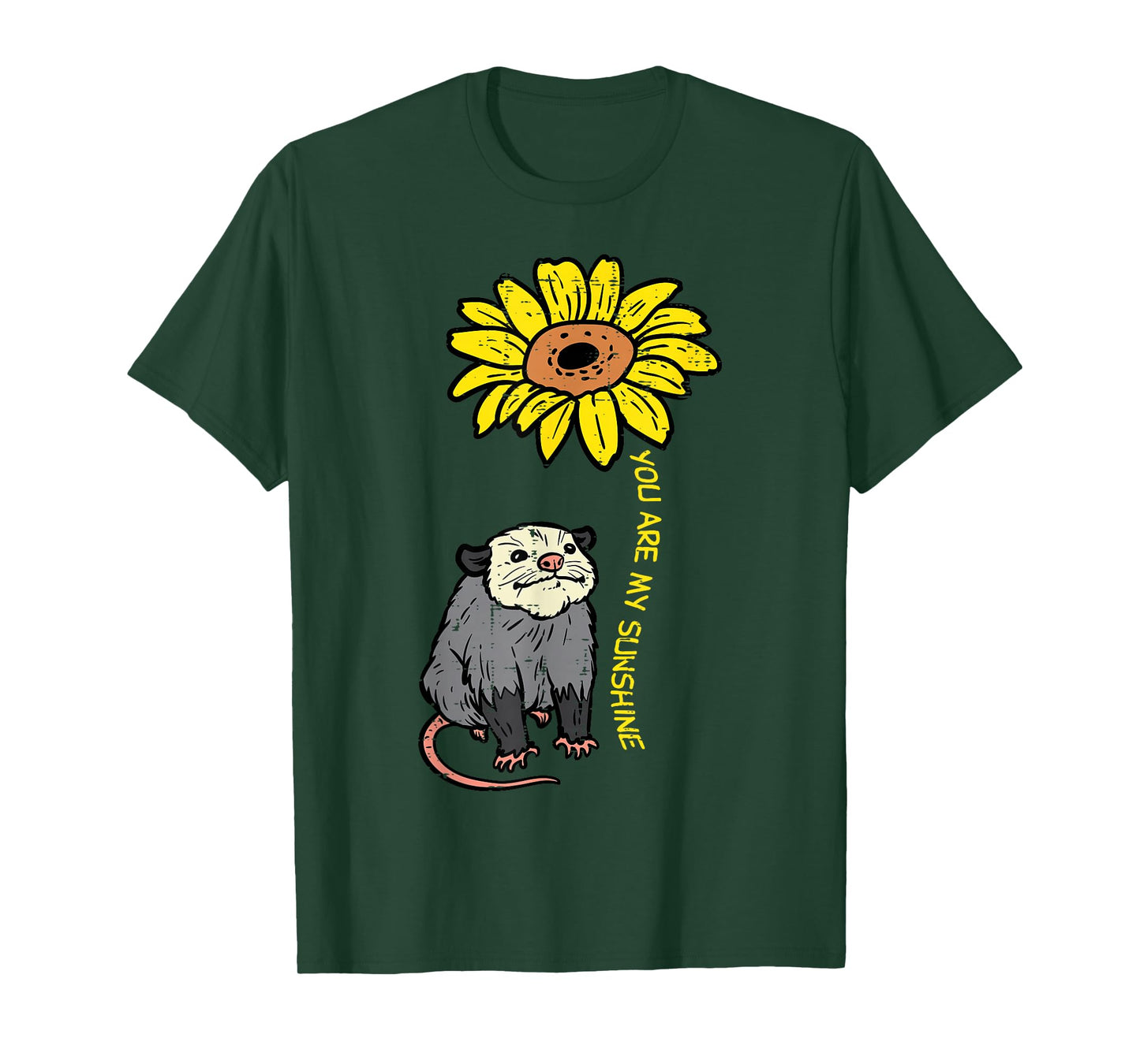 Opossum Sunflower You Are My Sunshine Possum Women Girls Kid T-Shirt