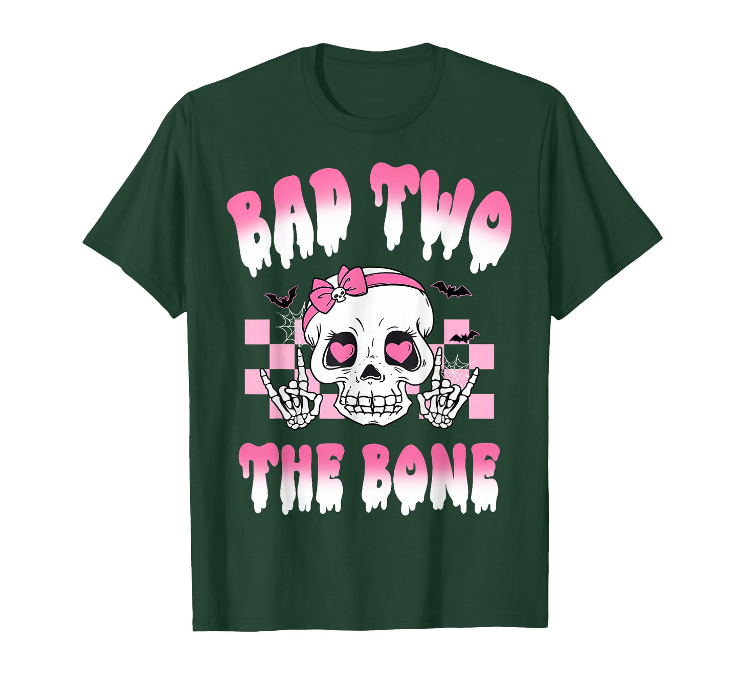 Bad Two The Bone Party Decorations 2 Years Old Birthday Kids T-Shirt