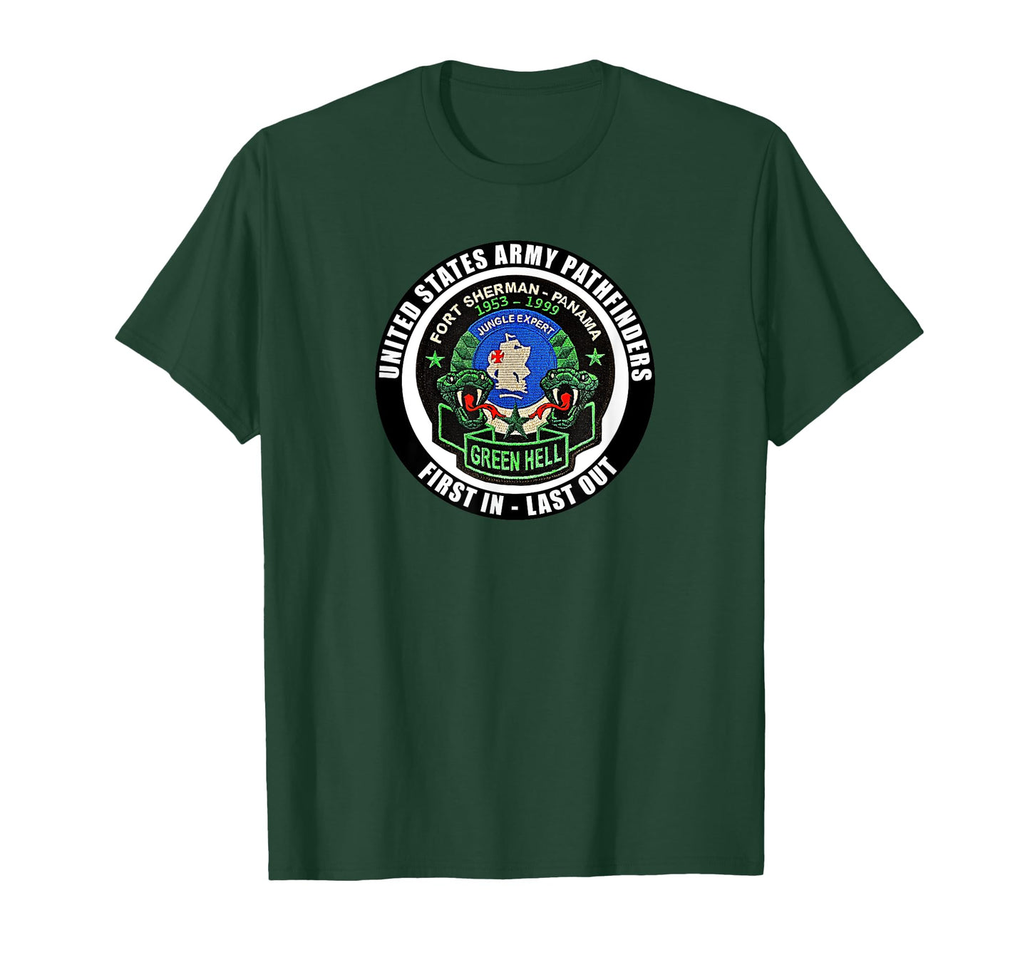 Fort Sherman Panama Jungle Warfare School Pathfinder Veteran T-Shirt