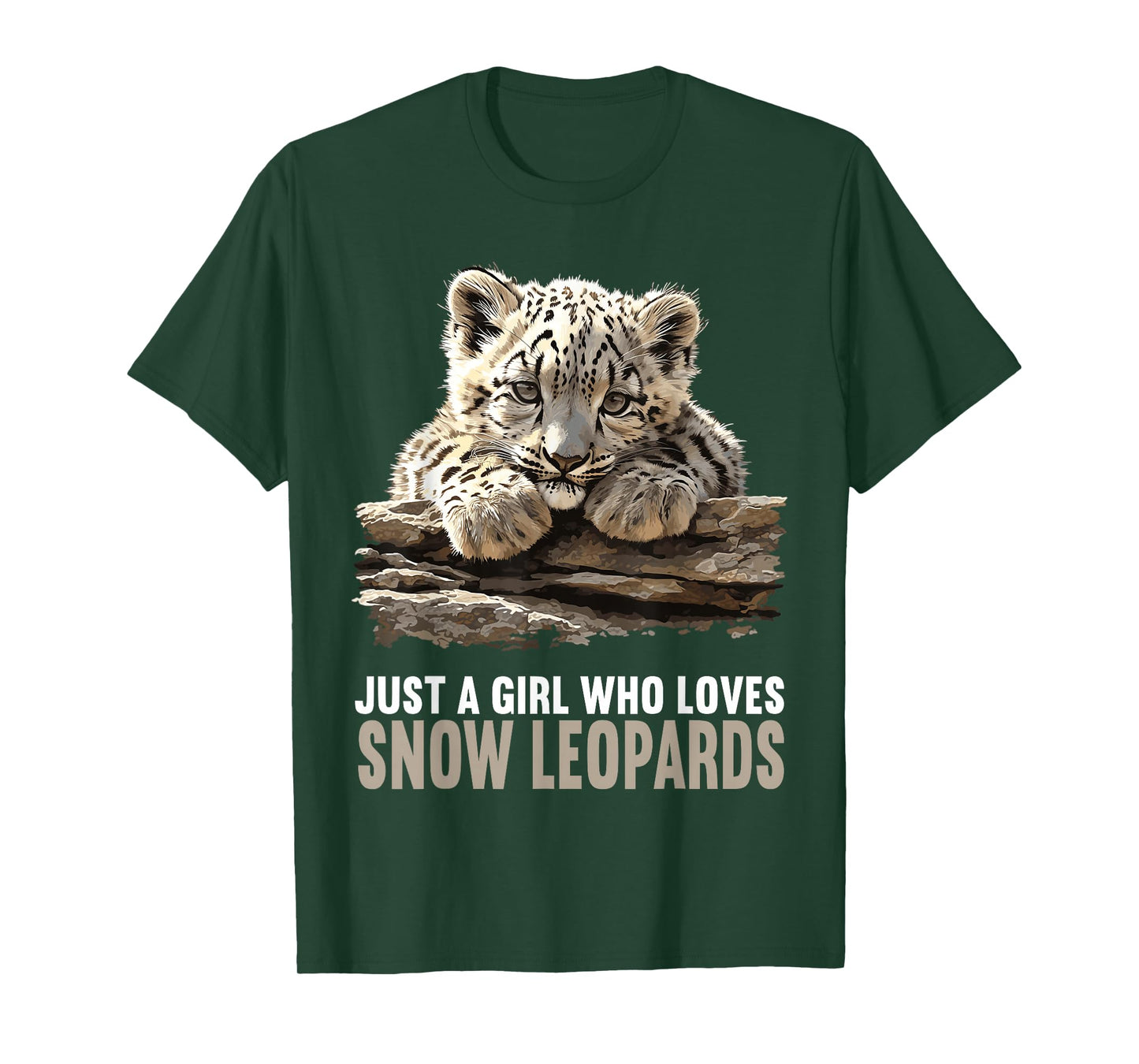 Just a Girl who loves Snow Leopards Lovers Snow Leopard T-Shirt
