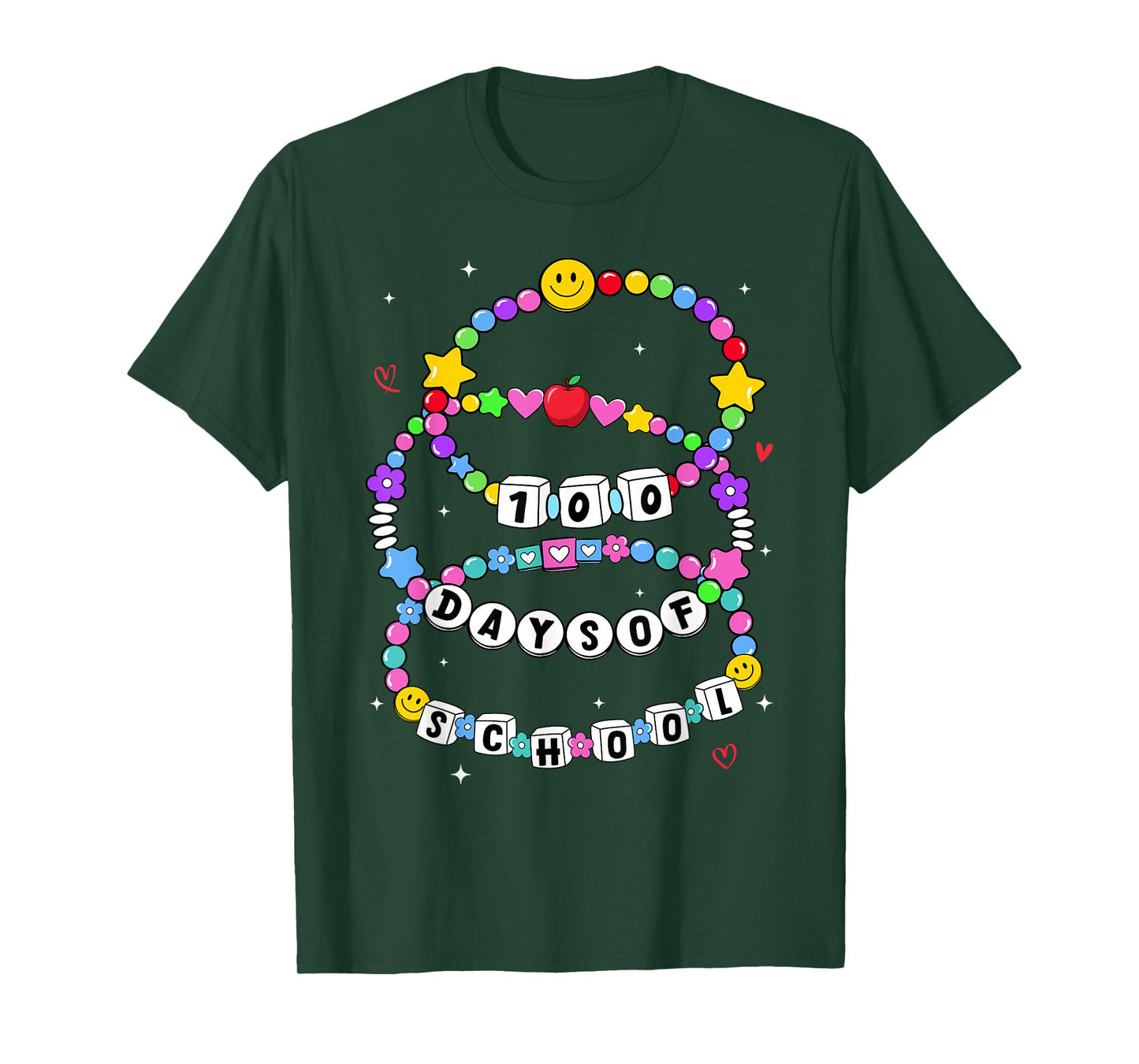 Friendship Bracelets 100 Days of School Shirts Teacher Girls T-Shirt