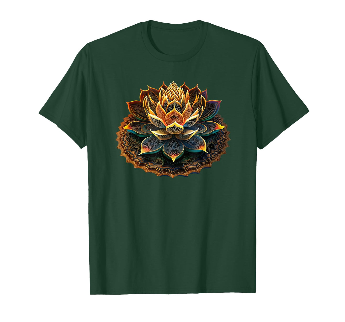 Lotus Flower Yoga Zen Bohemian Namaste Meditation T-Shirt
