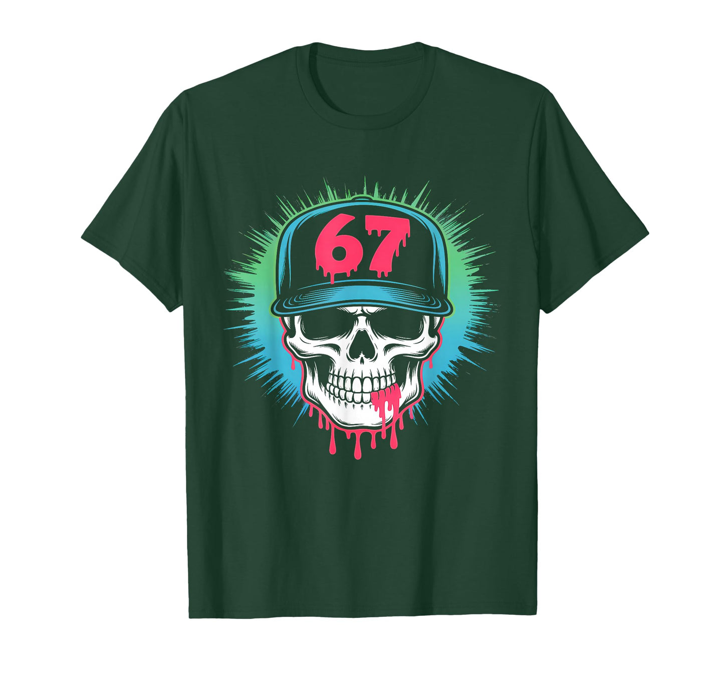 67 Skull Meme Funny Six Seven Alpha Slang T-Shirt