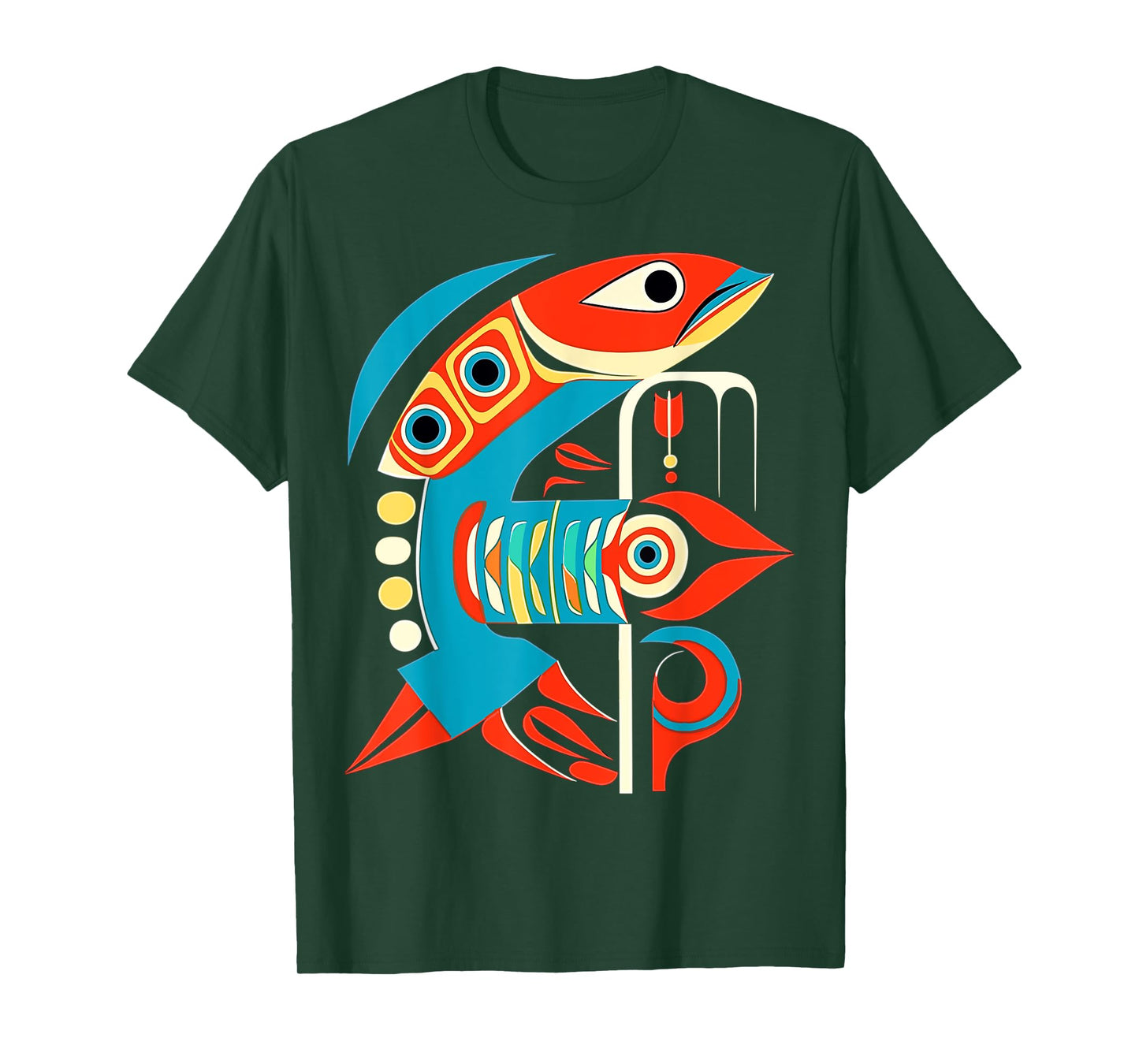 Salmon Salish Coastal Art Native American T-Shirt