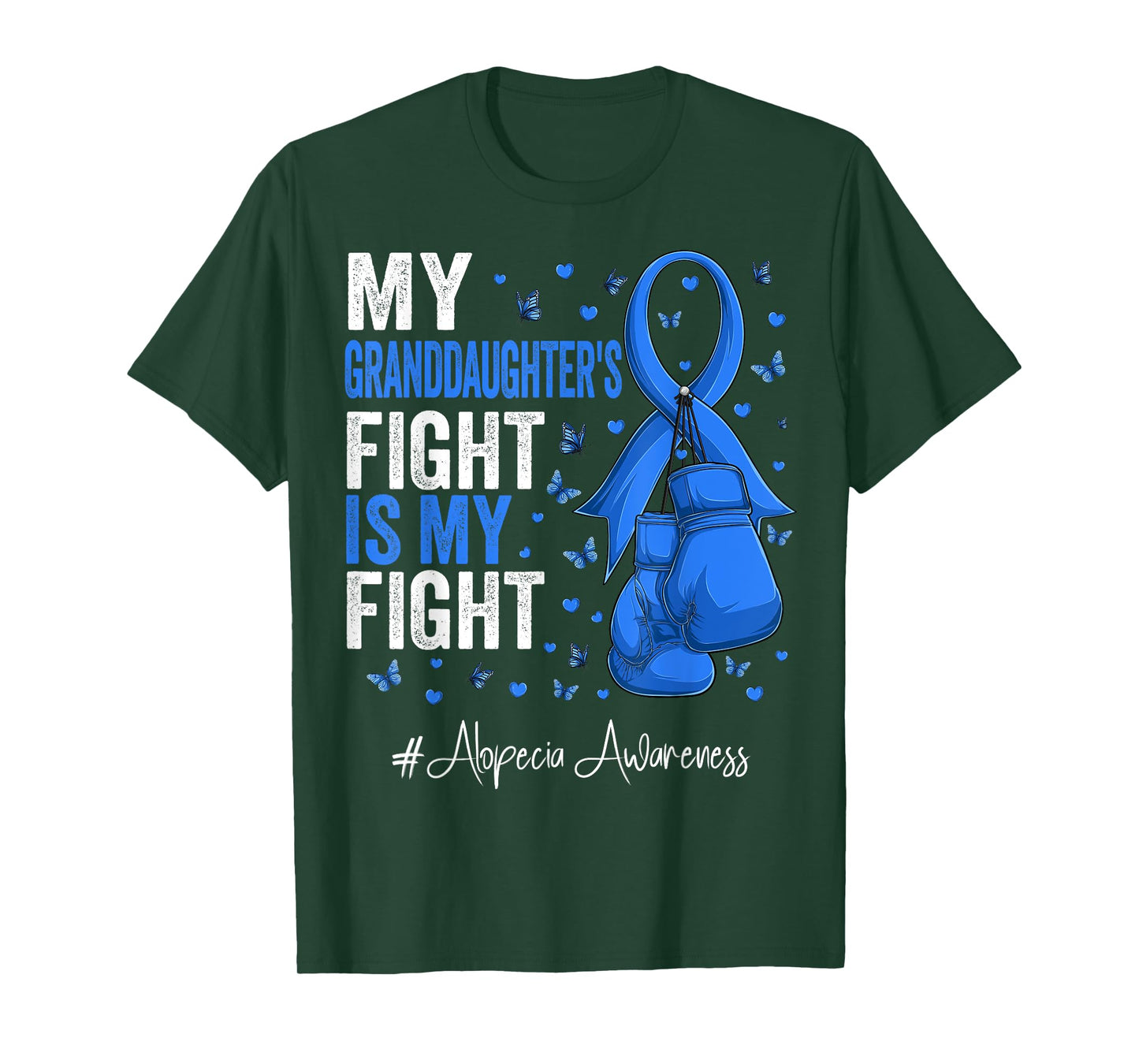 Blue Ribbon Granddaughter Alopecia Awareness T-Shirt