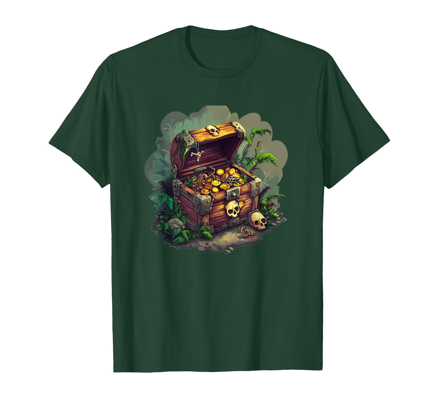Buried Pirate Chest Awaiting Your Treasure Hunt T-Shirt