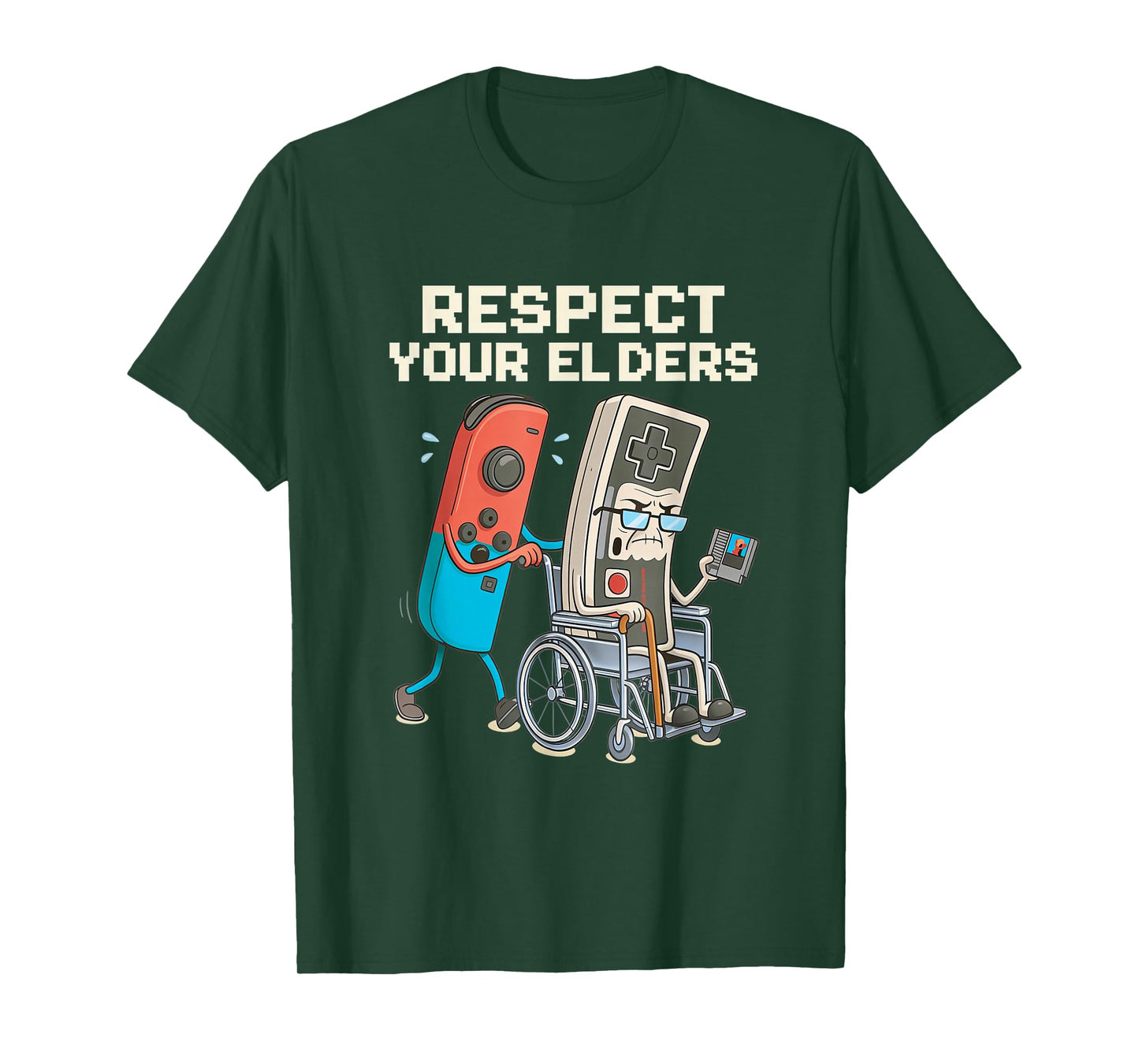 Respect Your Elders Gaming Retro Funny Gamer Controller 80s T-Shirt
