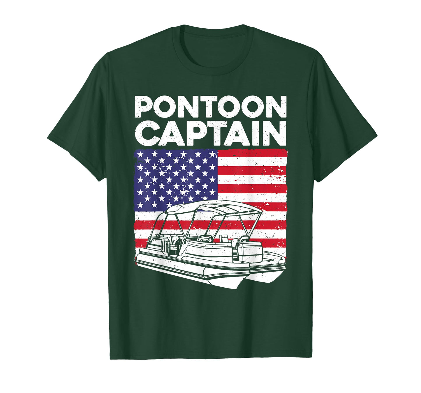 Funny Pontoon Captain Art for Men Women Pontoon Boat Owner T-Shirt