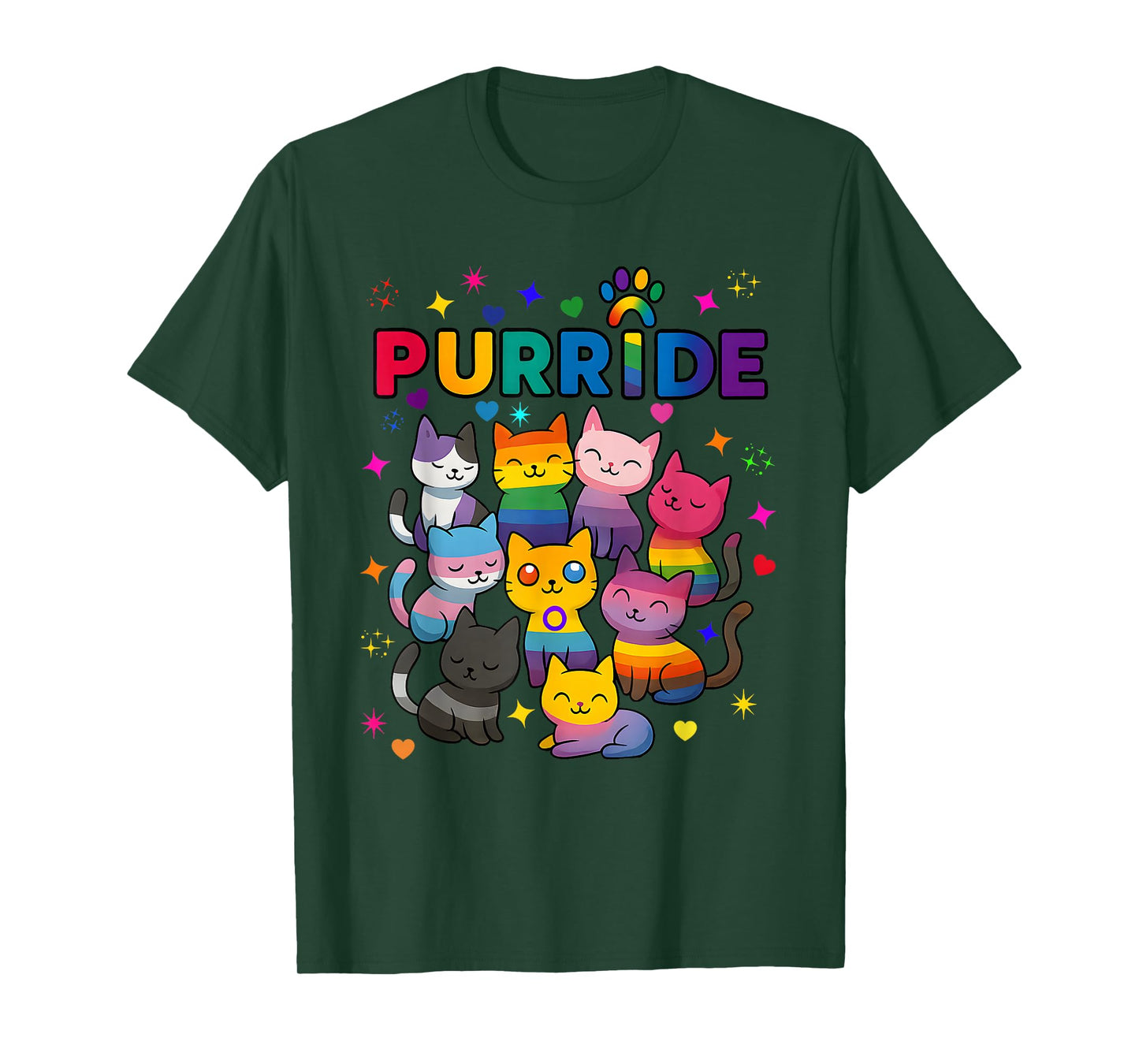 Animal Lovers Purr Cat Pride Allies LGBT T-Shirt